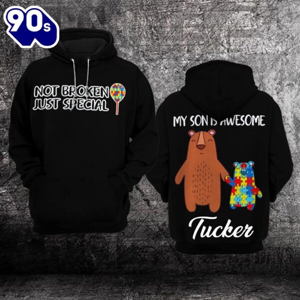 Custom Autism Awareness Hoodie Fullprint  Not Broken Just Special  Gift Christmas