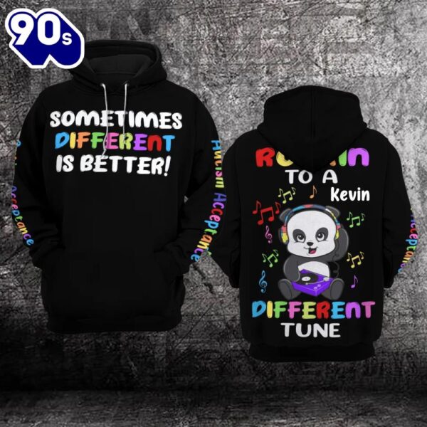 Custom Autism Awareness Hoodie Fullprint  Sometimes Different Is Better  Gift Christmas