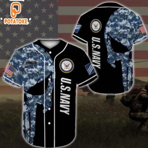 Custom Baseball Shirt United States Navy DH20 All Over Printed 4th Of July