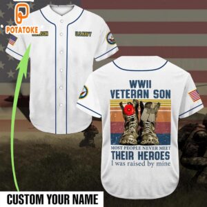 Custom Baseball Shirt United States Navy Veteran DH50 All Over Printed 4th Of July