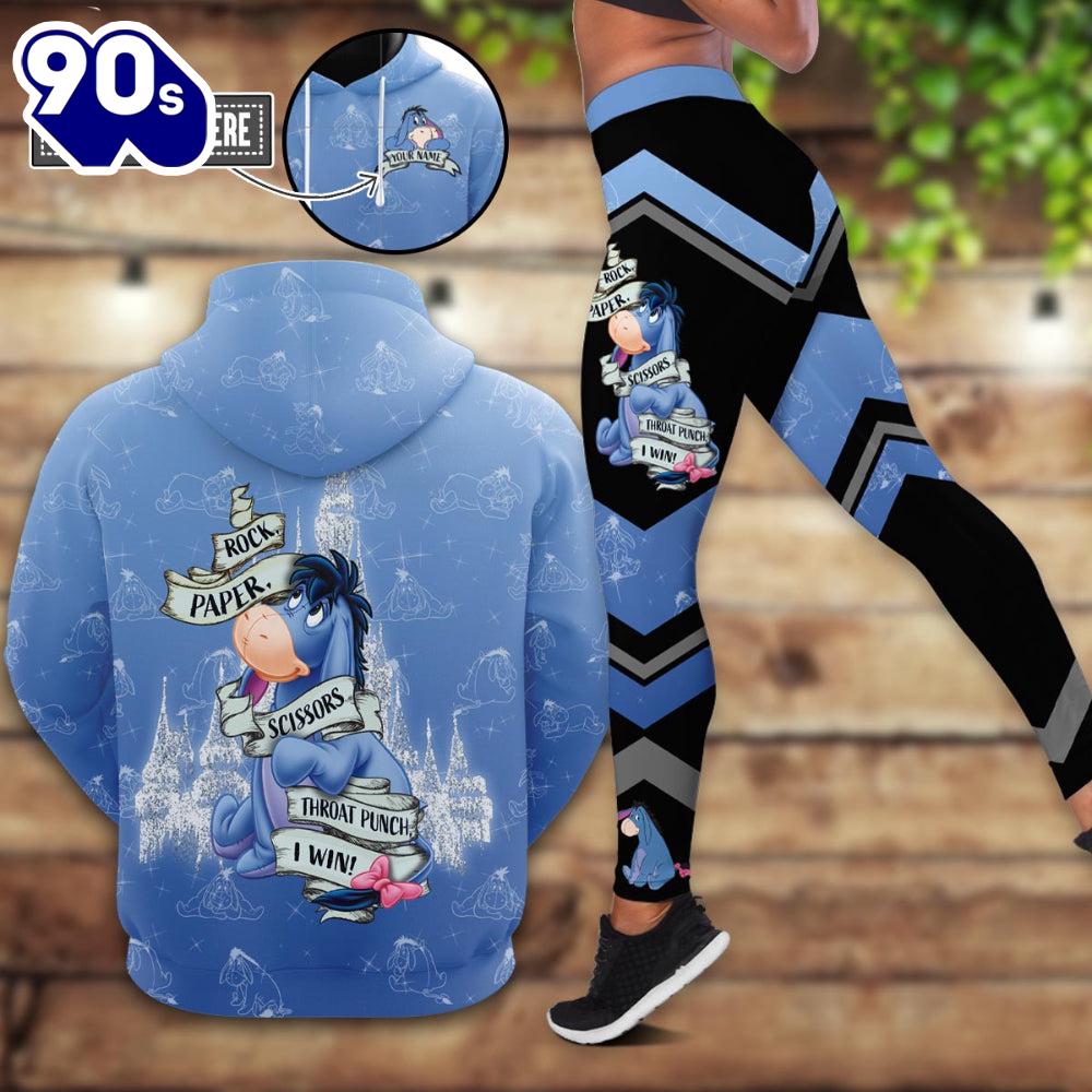 Custom Cartoon Themed Eeyore Hoodie And Leggings Set Custom Cartoon Themed Eeyore Hoodie And Leggings Set