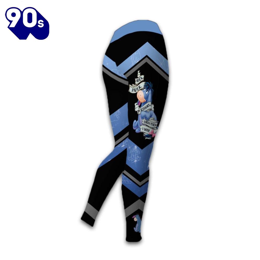 Custom Cartoon Themed Eeyore Hoodie And Leggings Set Custom Cartoon Themed Eeyore Hoodie And Leggings Set