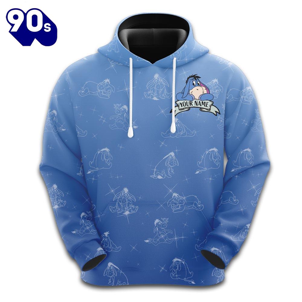 Custom Cartoon Themed Eeyore Hoodie And Leggings Set Custom Cartoon Themed Eeyore Hoodie And Leggings Set