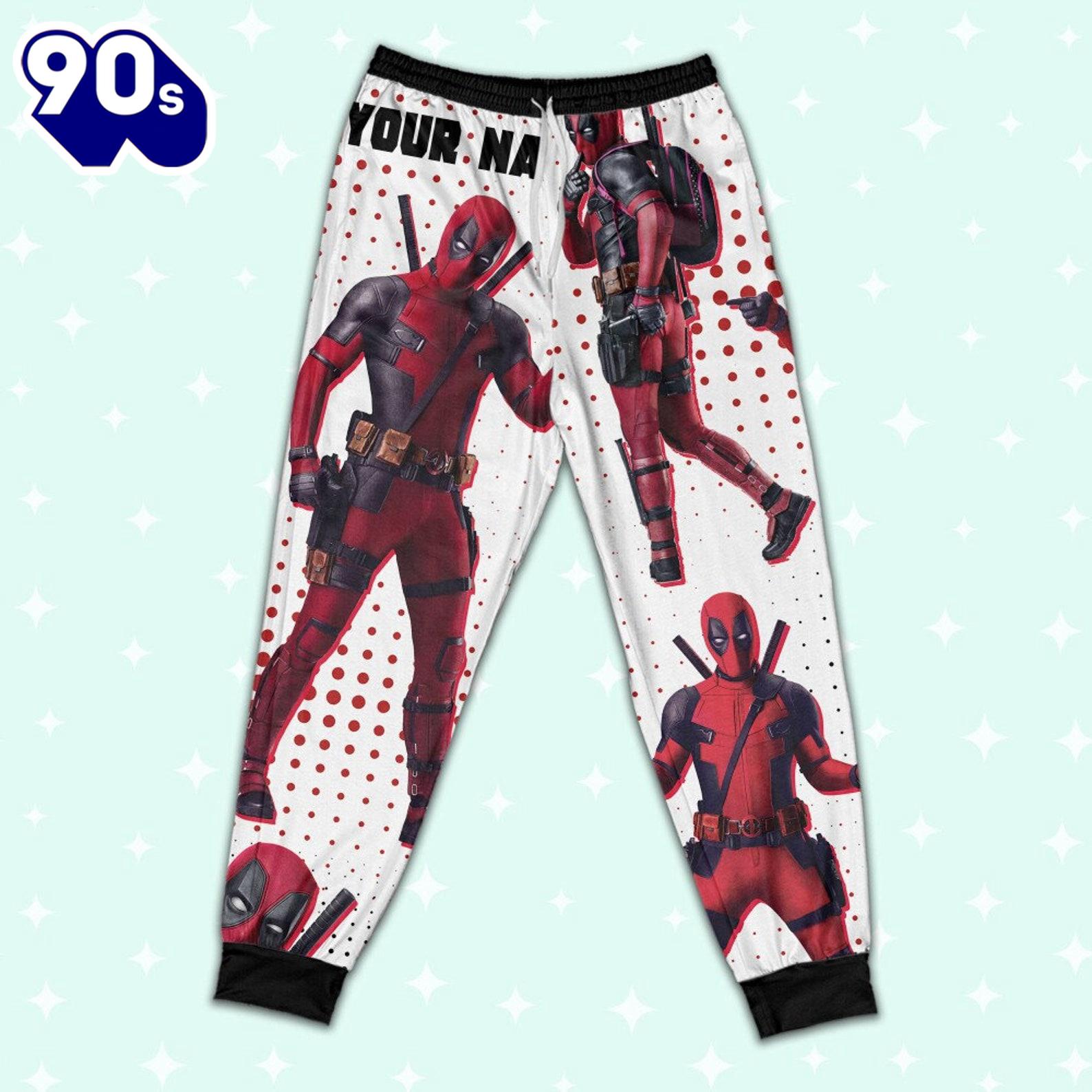 Custom Disney Deadpool and Wolverine Deadpool Colorful Pajamas - Movie Cartoon Holiday Pajamas Custom Disney Deadpool and Wolverine Deadpool Colorful Pajamas - Movie Cartoon Holiday Pajamas