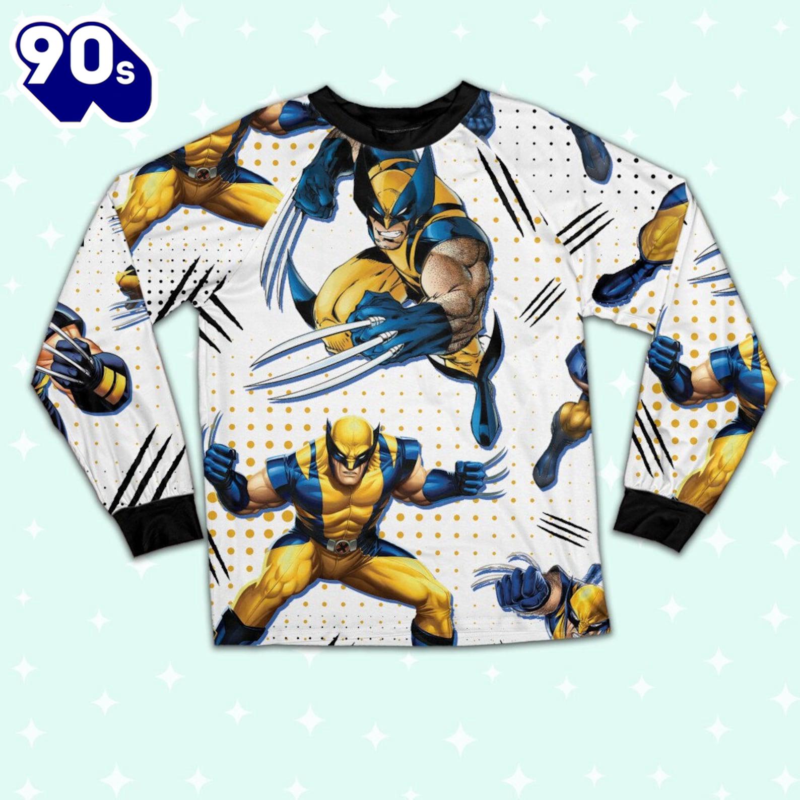 Custom Disney Deadpool and Wolverine Wolverine Colorful Pajamas - Family Disneyland Matching Pajamas Set Custom Disney Deadpool and Wolverine Wolverine Colorful Pajamas - Family Disneyland Matching Pajamas Set