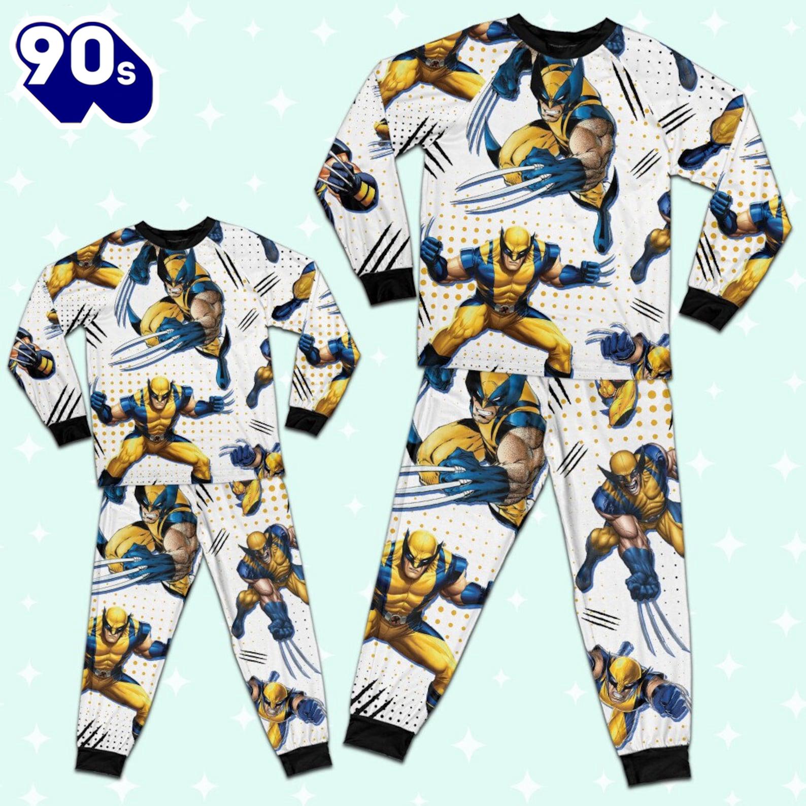 Custom Disney Deadpool and Wolverine Wolverine Colorful Pajamas - Family Disneyland Matching Pajamas Set Custom Disney Deadpool and Wolverine Wolverine Colorful Pajamas - Family Disneyland Matching Pajamas Set