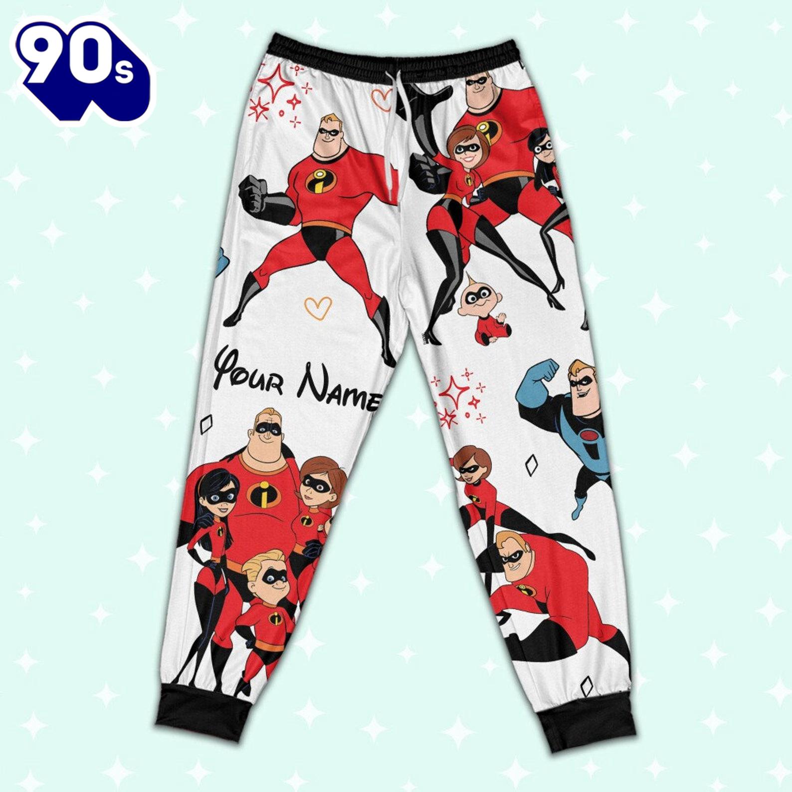 Custom Disney Father Day Mr Incredible the Incredibles Colorful Pajamas Set - Movie Cartoon Holiday Pajamas Custom Disney Father Day Mr Incredible the Incredibles Colorful Pajamas Set - Movie Cartoon Holiday Pajamas