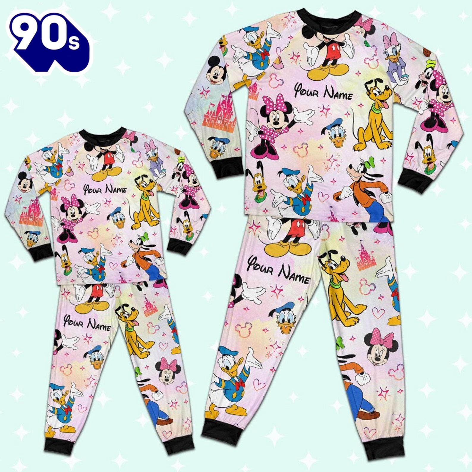 Custom Disney Friends Colorful Pajamas Set - Movie Cartoon Holiday Pajamas Custom Disney Friends Colorful Pajamas Set - Movie Cartoon Holiday Pajamas