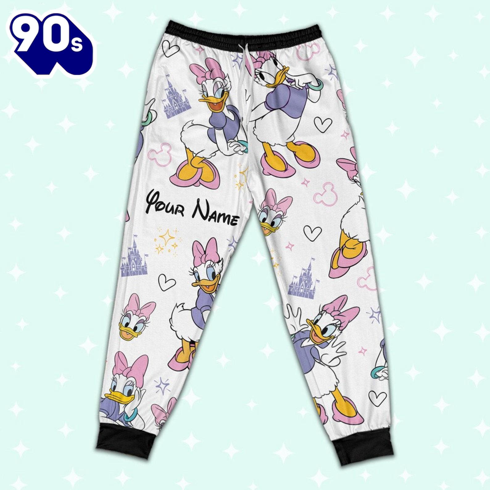 Custom Disney Friends Daisy Colorful Pajamas Set - Movie Cartoon Holiday Pajamas Custom Disney Friends Daisy Colorful Pajamas Set - Movie Cartoon Holiday Pajamas