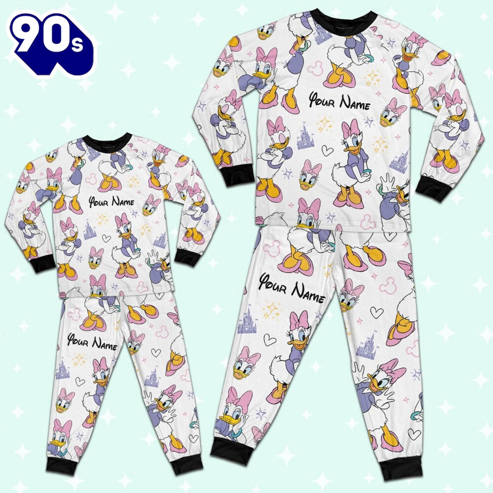 Custom Disney Friends Daisy Colorful Pajamas Set - Movie Cartoon Holiday Pajamas Custom Disney Friends Daisy Colorful Pajamas Set - Movie Cartoon Holiday Pajamas
