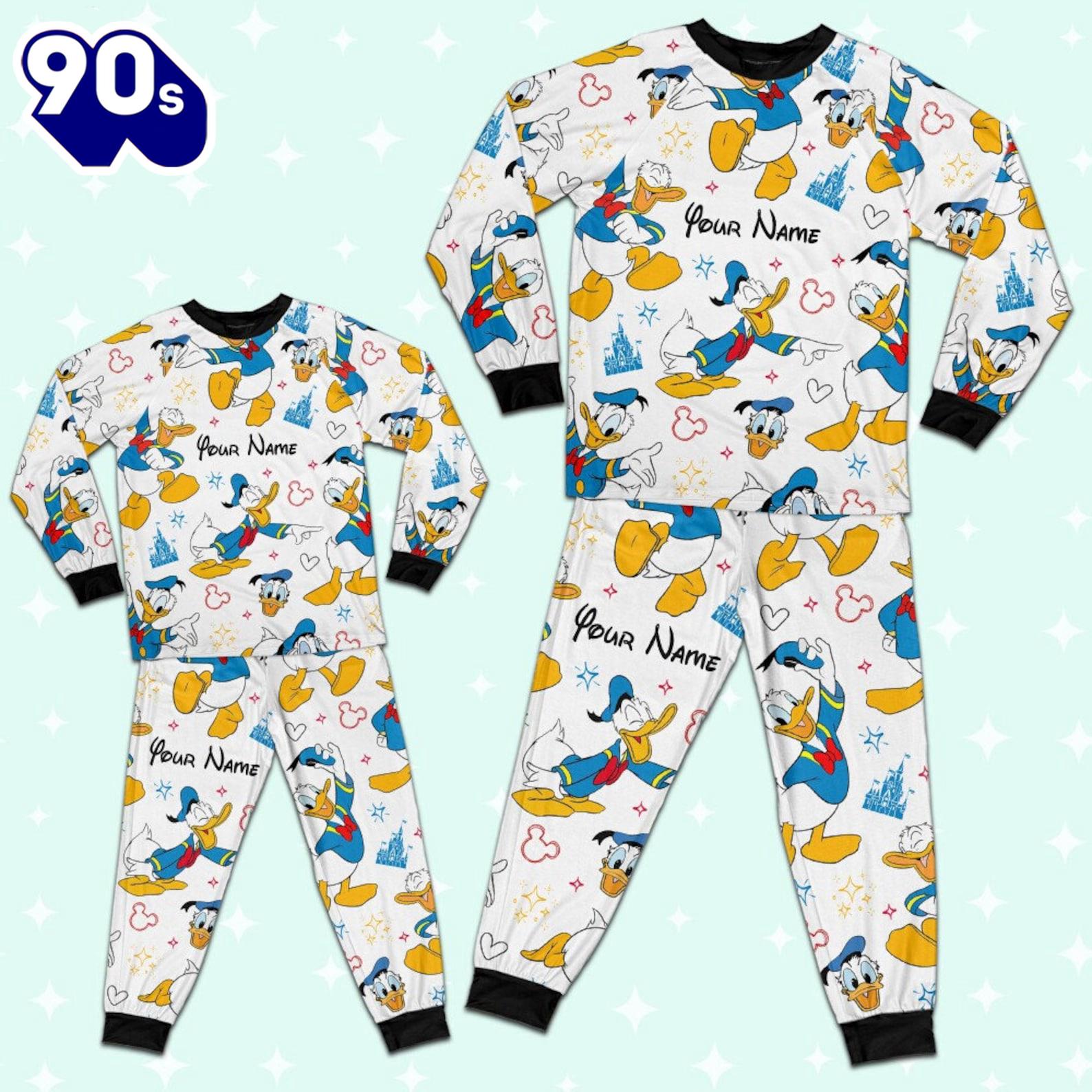 Custom Disney Friends Donald Colorful Pajamas Set - Family Disneyland Matching Pajamas Set Custom Disney Friends Donald Colorful Pajamas Set - Family Disneyland Matching Pajamas Set