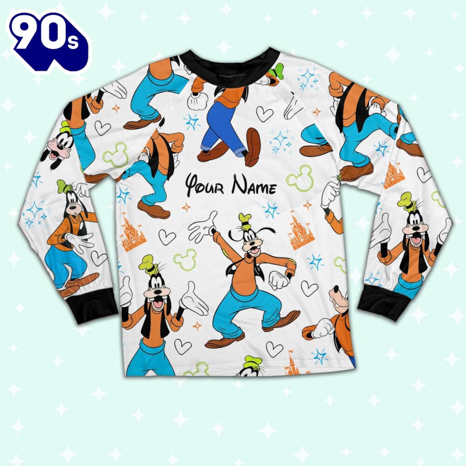 Custom Disney Friends Goofy Colorful Pajamas Set - Family Disneyland Matching Pajamas Set Custom Disney Friends Goofy Colorful Pajamas Set - Family Disneyland Matching Pajamas Set