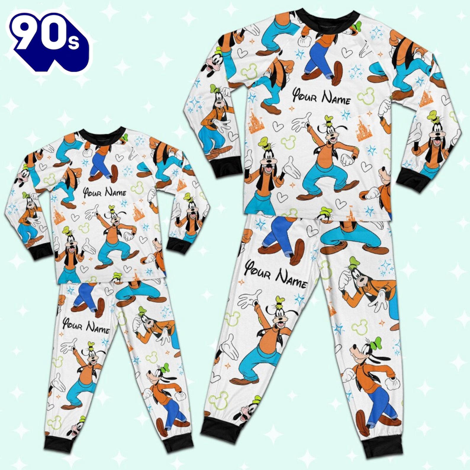 Custom Disney Friends Goofy Colorful Pajamas Set - Family Disneyland Matching Pajamas Set Custom Disney Friends Goofy Colorful Pajamas Set - Family Disneyland Matching Pajamas Set