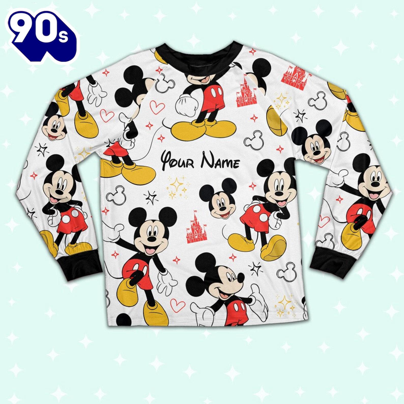 Custom Disney Friends Mickey Colorful Pajamas Set - Movie Cartoon Holiday Pajamas Custom Disney Friends Mickey Colorful Pajamas Set - Movie Cartoon Holiday Pajamas