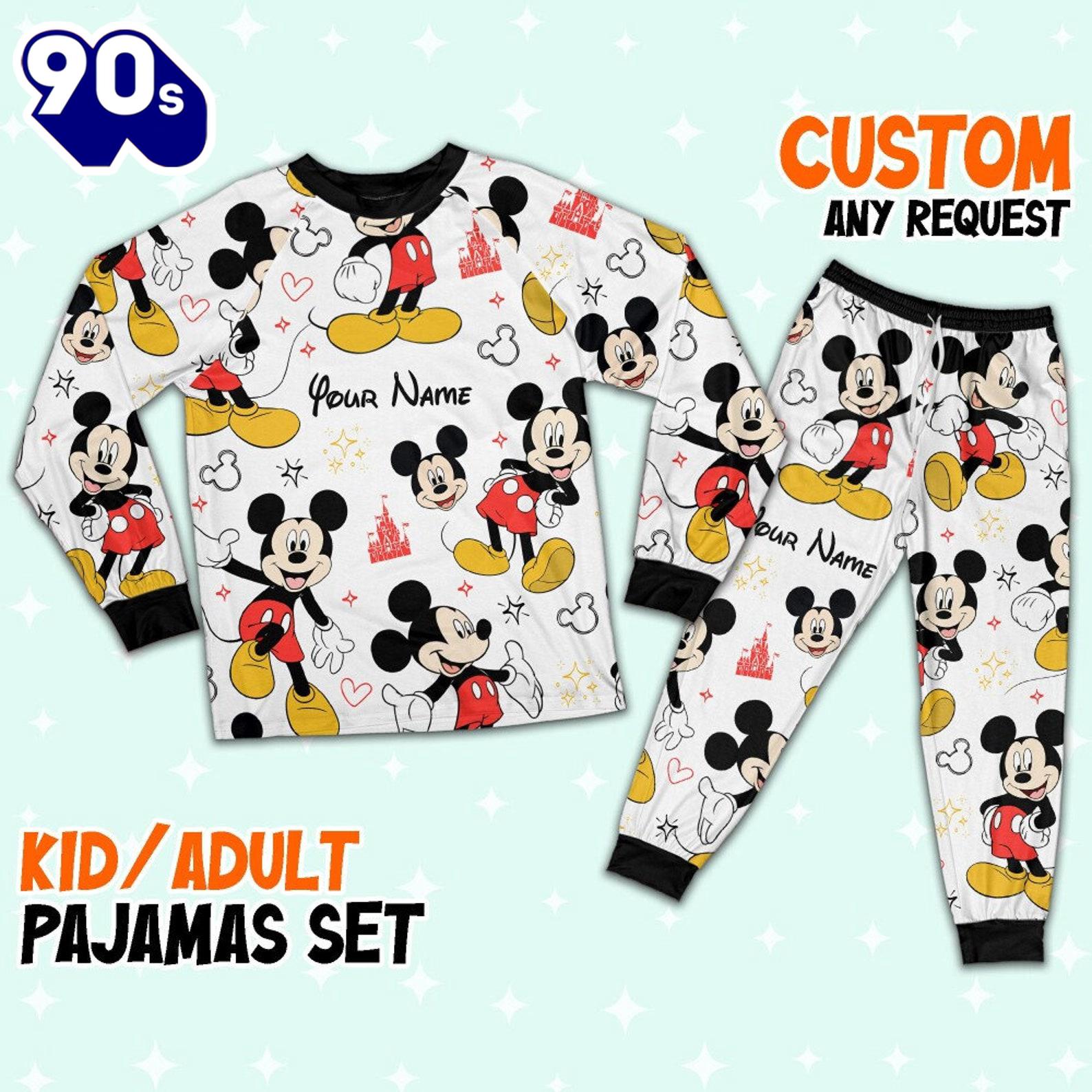 Custom Disney Friends Mickey Colorful Pajamas Set - Movie Cartoon Holiday Pajamas Custom Disney Friends Mickey Colorful Pajamas Set - Movie Cartoon Holiday Pajamas