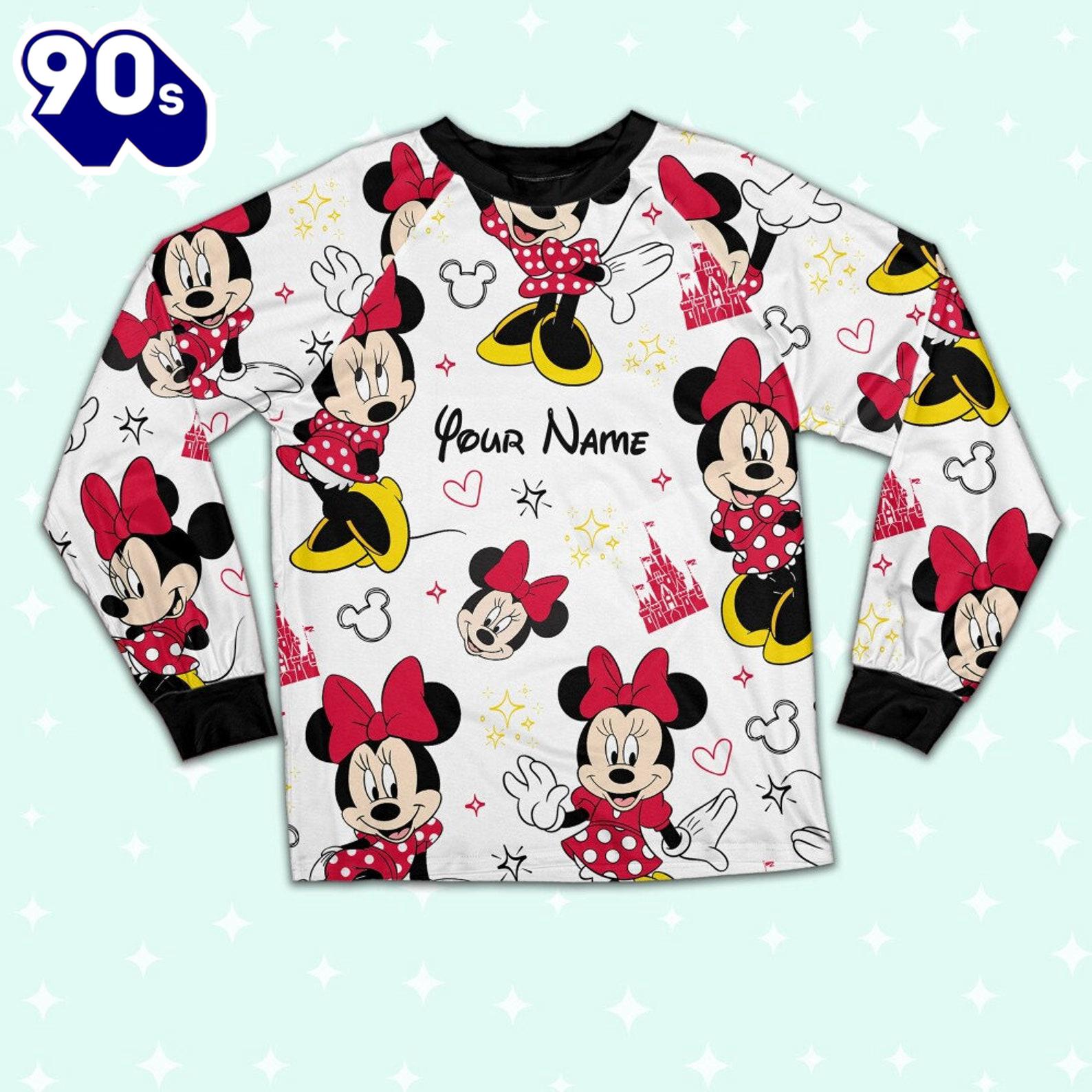 Custom Disney Friends Minnie Colorful Pajamas Set - Movie Cartoon Holiday Pajamas Custom Disney Friends Minnie Colorful Pajamas Set - Movie Cartoon Holiday Pajamas