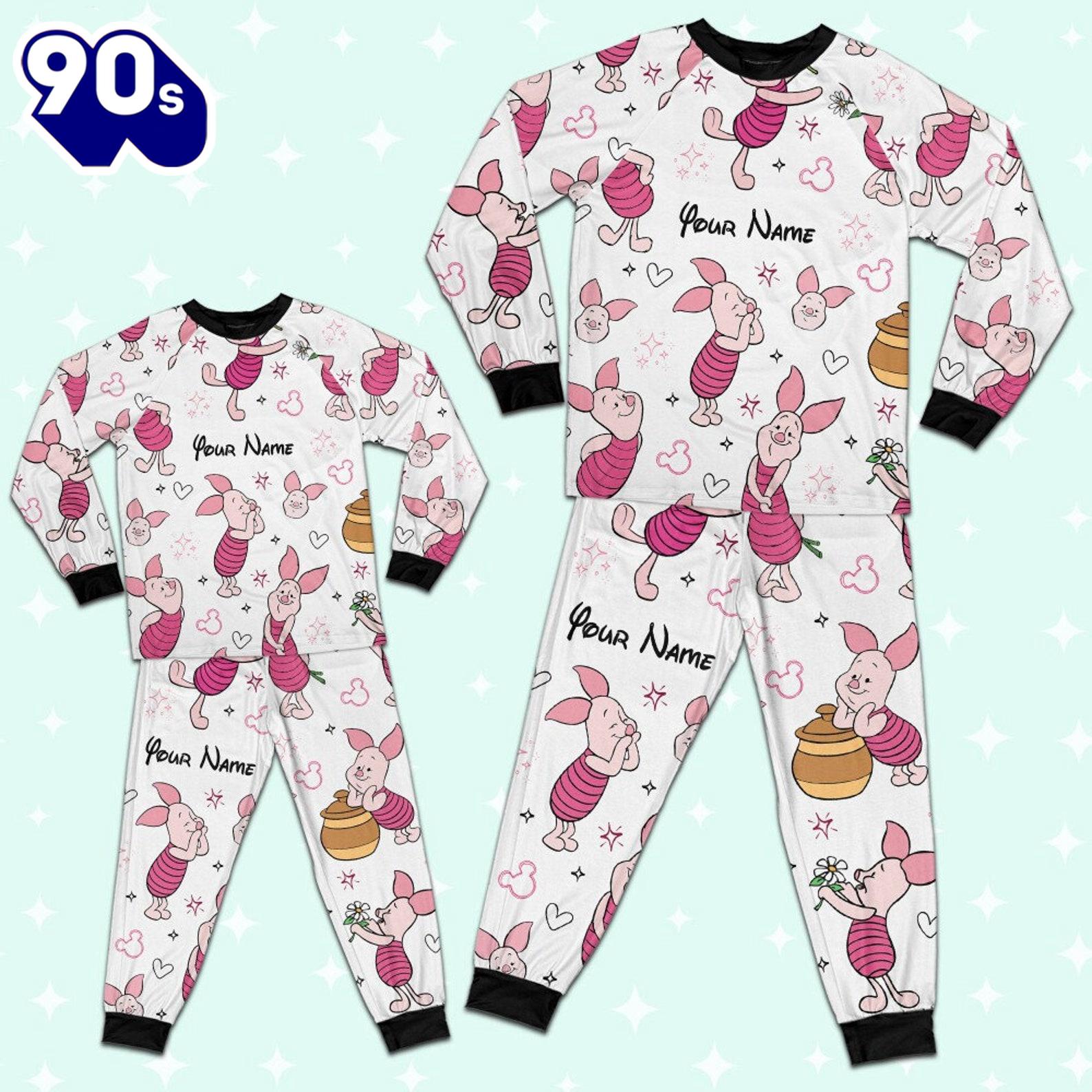 Custom Disney Friends Piglet Colorful Pajamas Set - Movie Cartoon Holiday Pajamas Custom Disney Friends Piglet Colorful Pajamas Set - Movie Cartoon Holiday Pajamas
