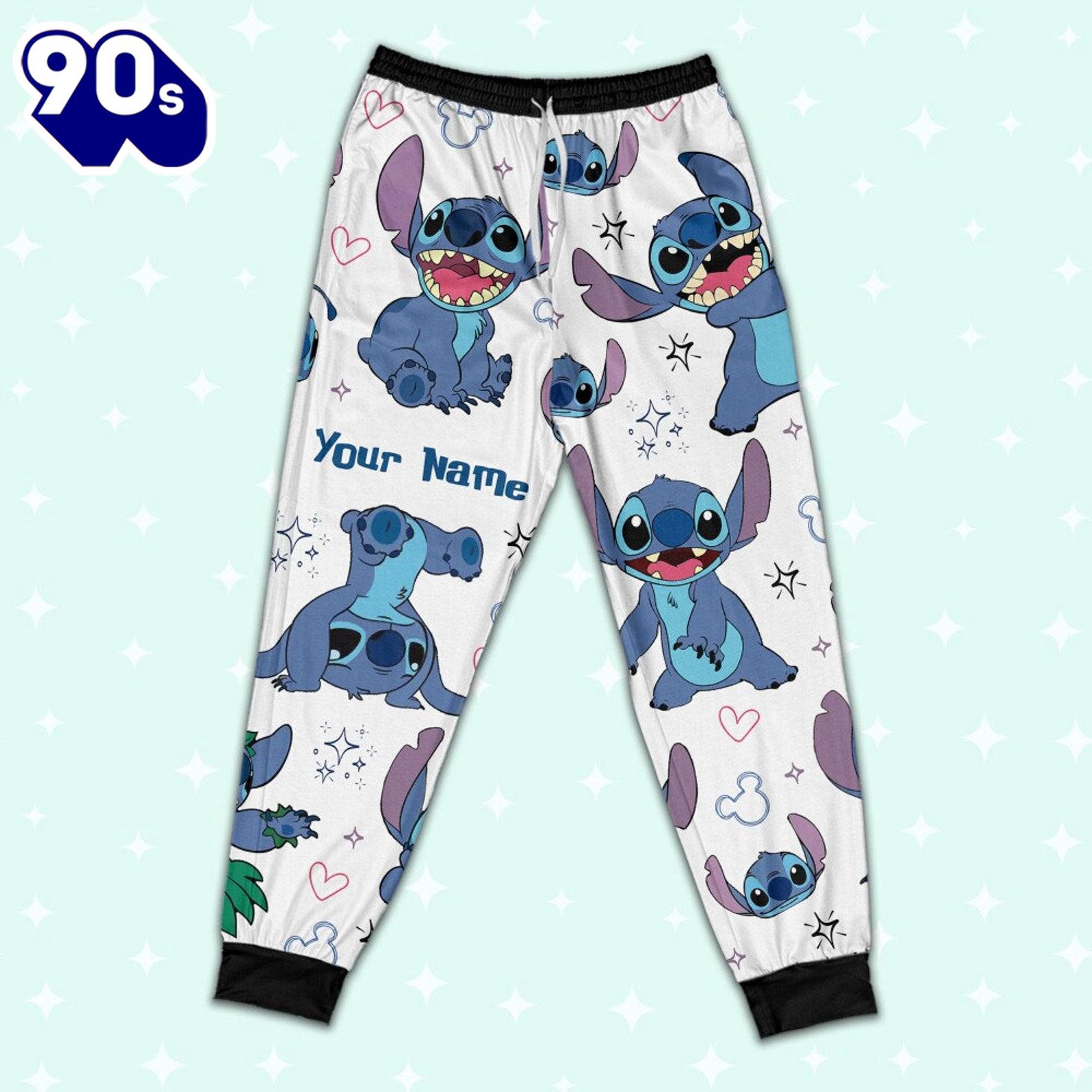 Custom Disney Friends Stitch Colorful Pajamas Set - Movie Cartoon Holiday Pajamas Custom Disney Friends Stitch Colorful Pajamas Set - Movie Cartoon Holiday Pajamas