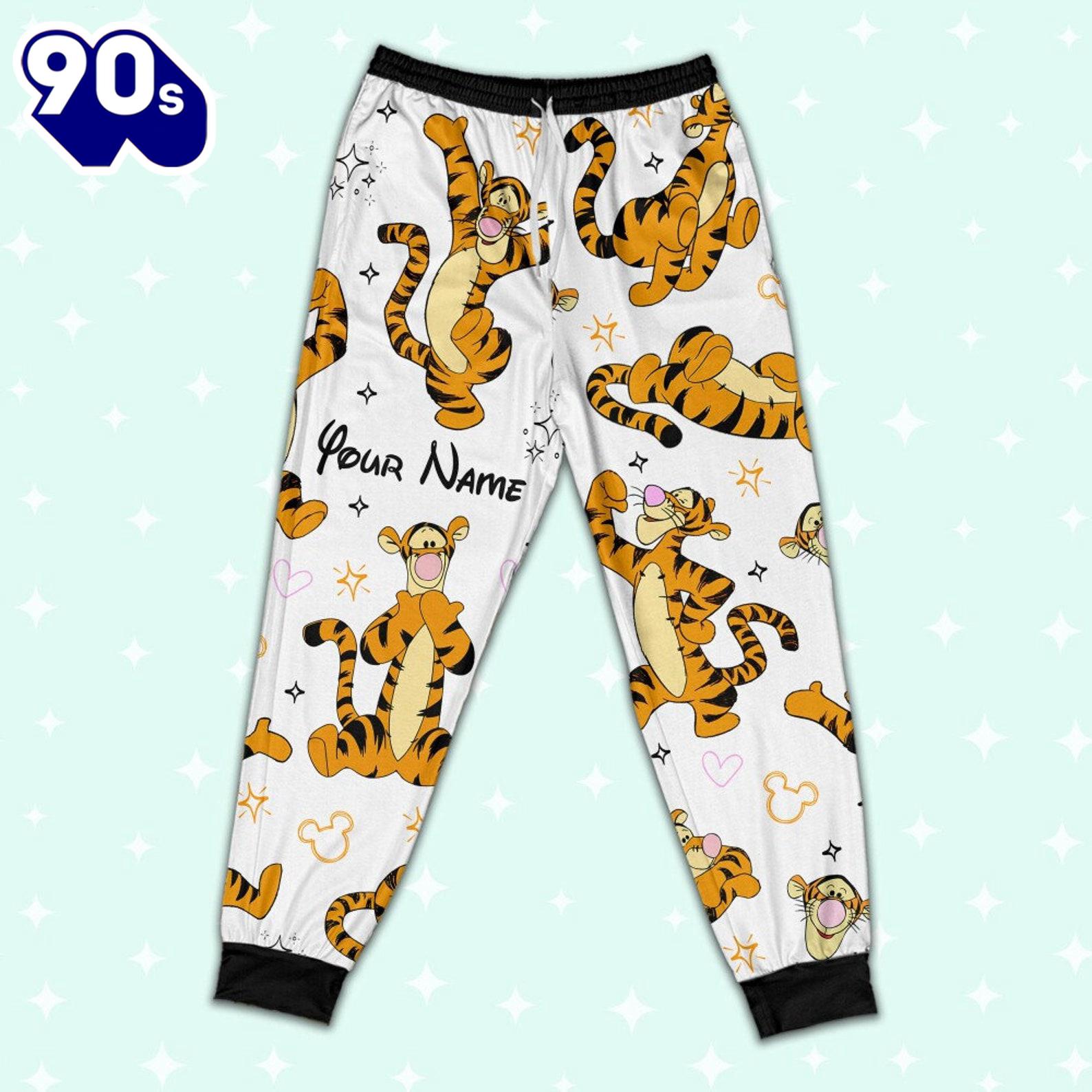 Custom Disney Friends Tigger Colorful Pajamas Set - Family Disneyland Matching Pajamas Set Custom Disney Friends Tigger Colorful Pajamas Set - Family Disneyland Matching Pajamas Set