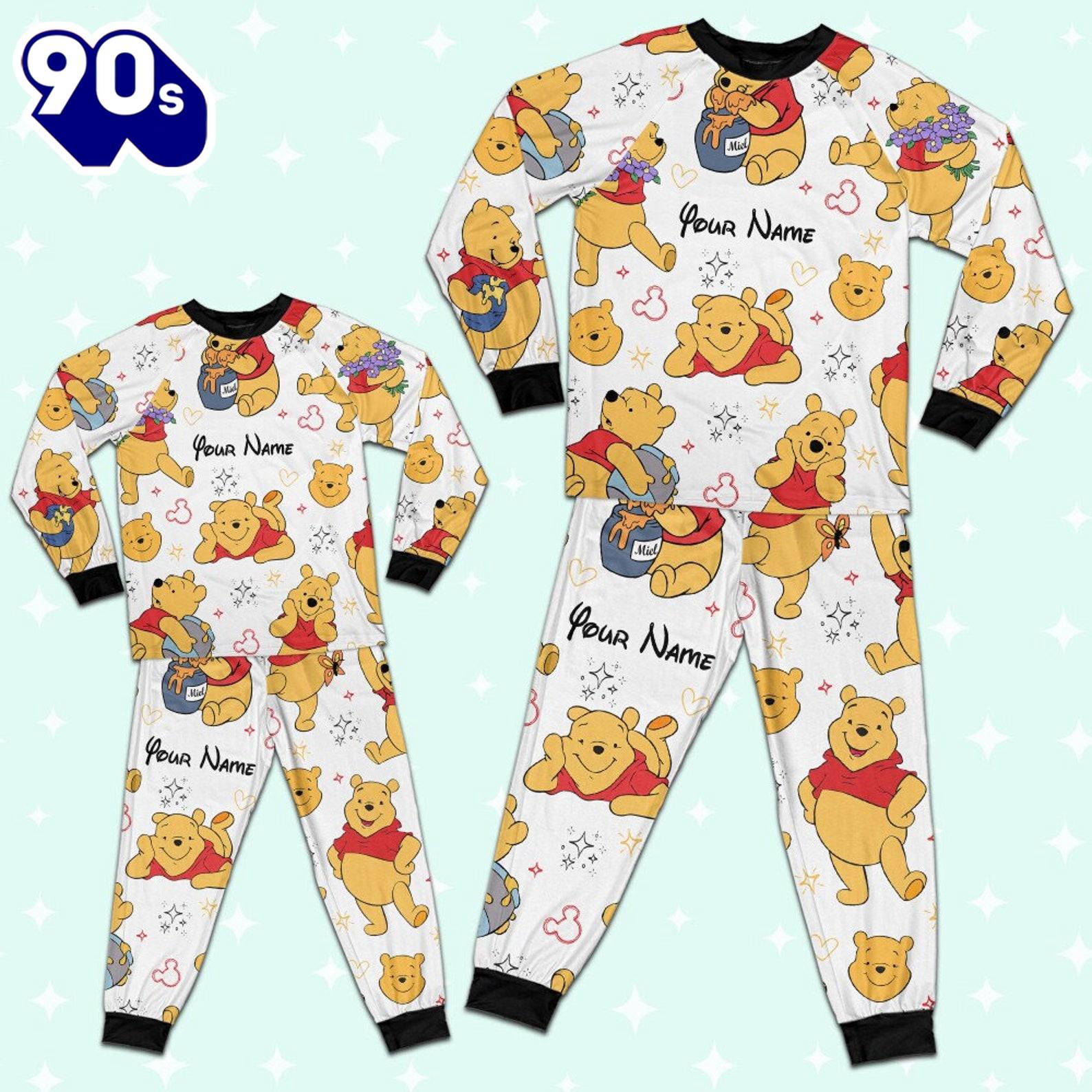 Custom Disney Friends Winnie the Pooh Colorful Pajamas Set - Movie Cartoon Holiday Pajamas Custom Disney Friends Winnie the Pooh Colorful Pajamas Set - Movie Cartoon Holiday Pajamas