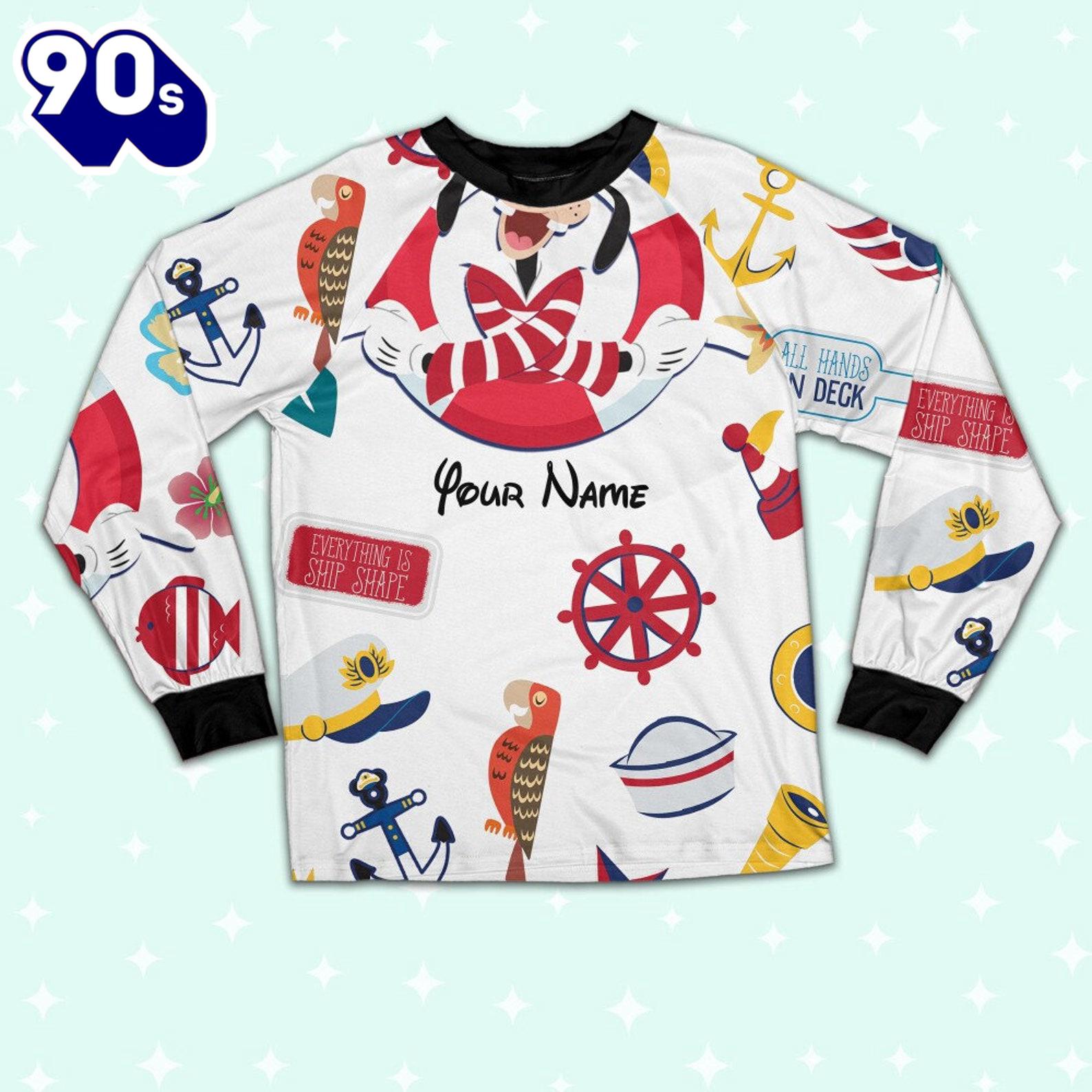 Custom Disney Goofy Cruise Trip Colorful Pajamas Set - Movie Cartoon Holiday Pajamas Custom Disney Goofy Cruise Trip Colorful Pajamas Set - Movie Cartoon Holiday Pajamas