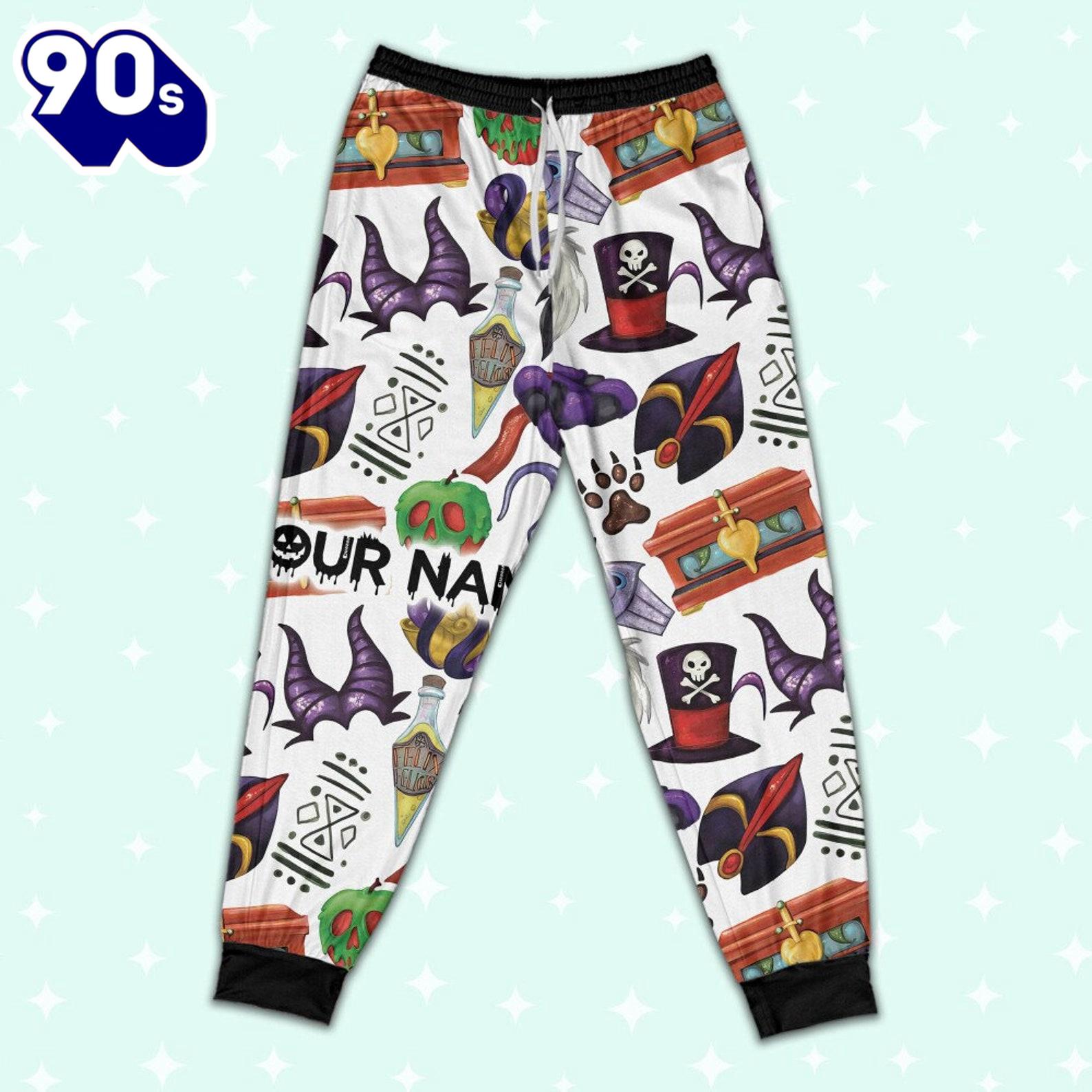 Custom Disney Halloween Villain Simple Pajamas Set - Movie Cartoon Holiday Pajamas Custom Disney Halloween Villain Simple Pajamas Set - Movie Cartoon Holiday Pajamas