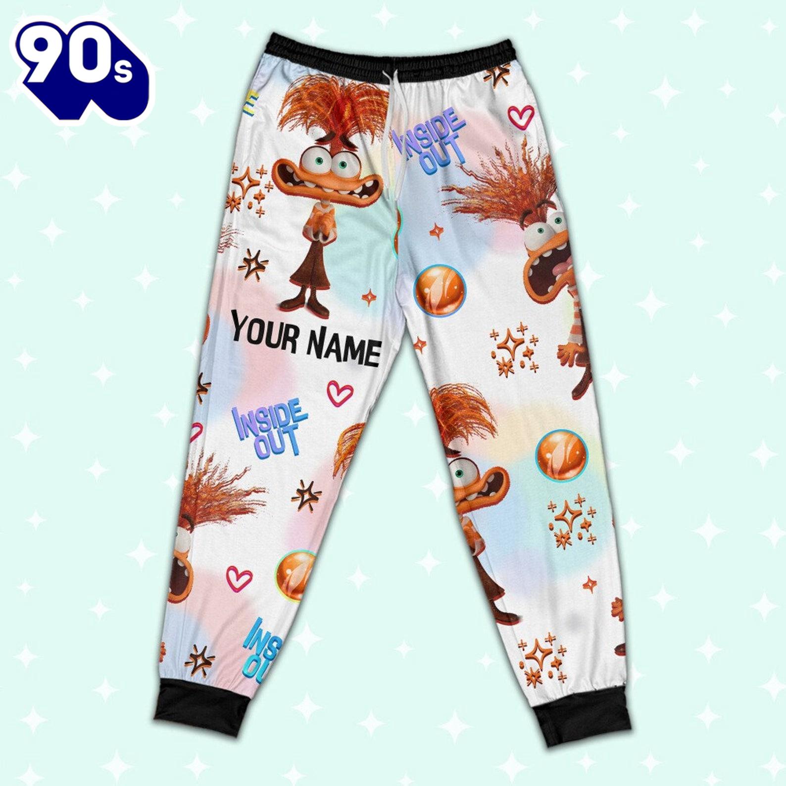 Custom Disney Inside Out Anxiety Orange Color Pajamas Set - Family Disneyland Matching Pajamas Set Custom Disney Inside Out Anxiety Orange Color Pajamas Set - Family Disneyland Matching Pajamas Set