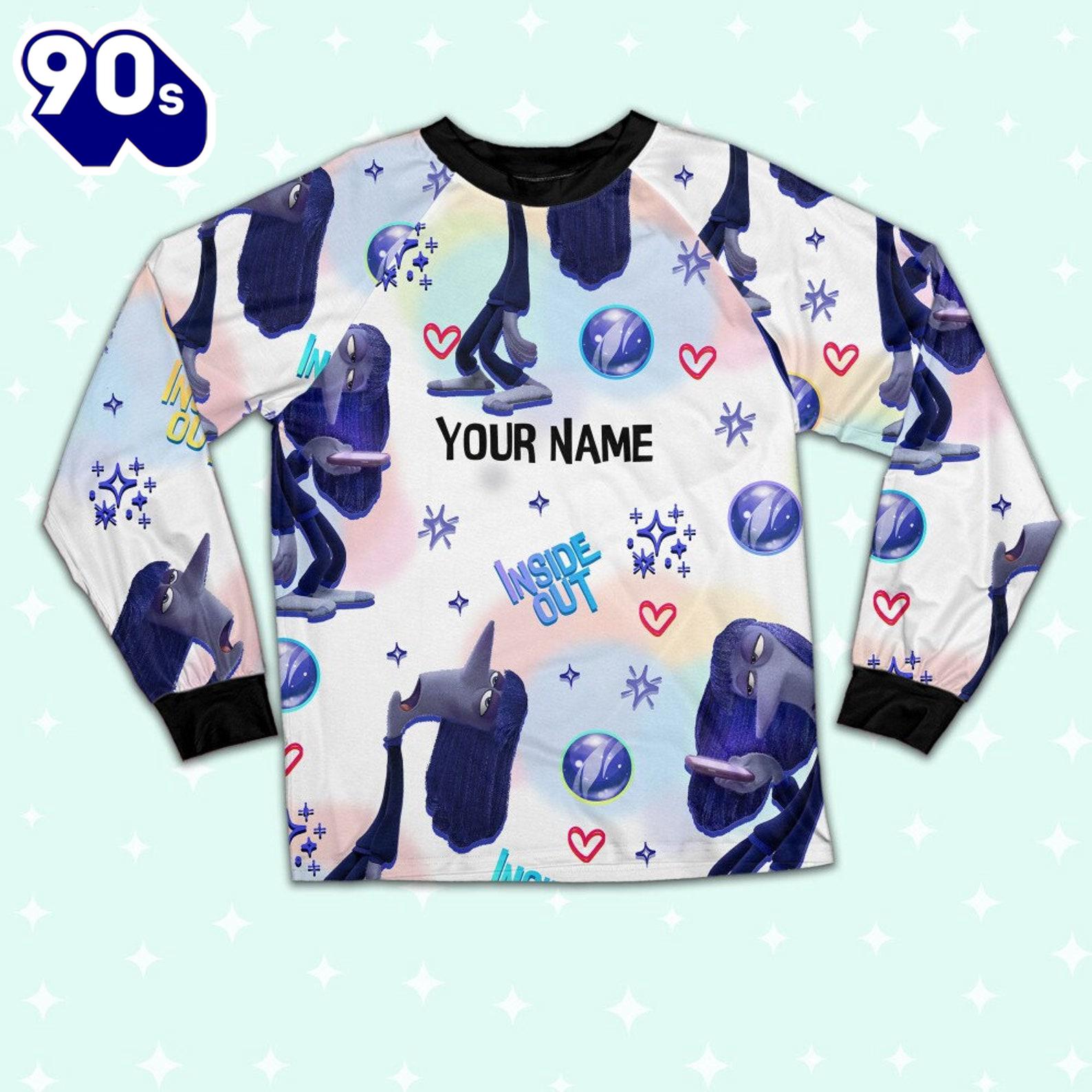 Custom Disney Inside Out Ennui Navy Color Pajamas Set - Movie Cartoon Holiday Pajamas Custom Disney Inside Out Ennui Navy Color Pajamas Set - Movie Cartoon Holiday Pajamas