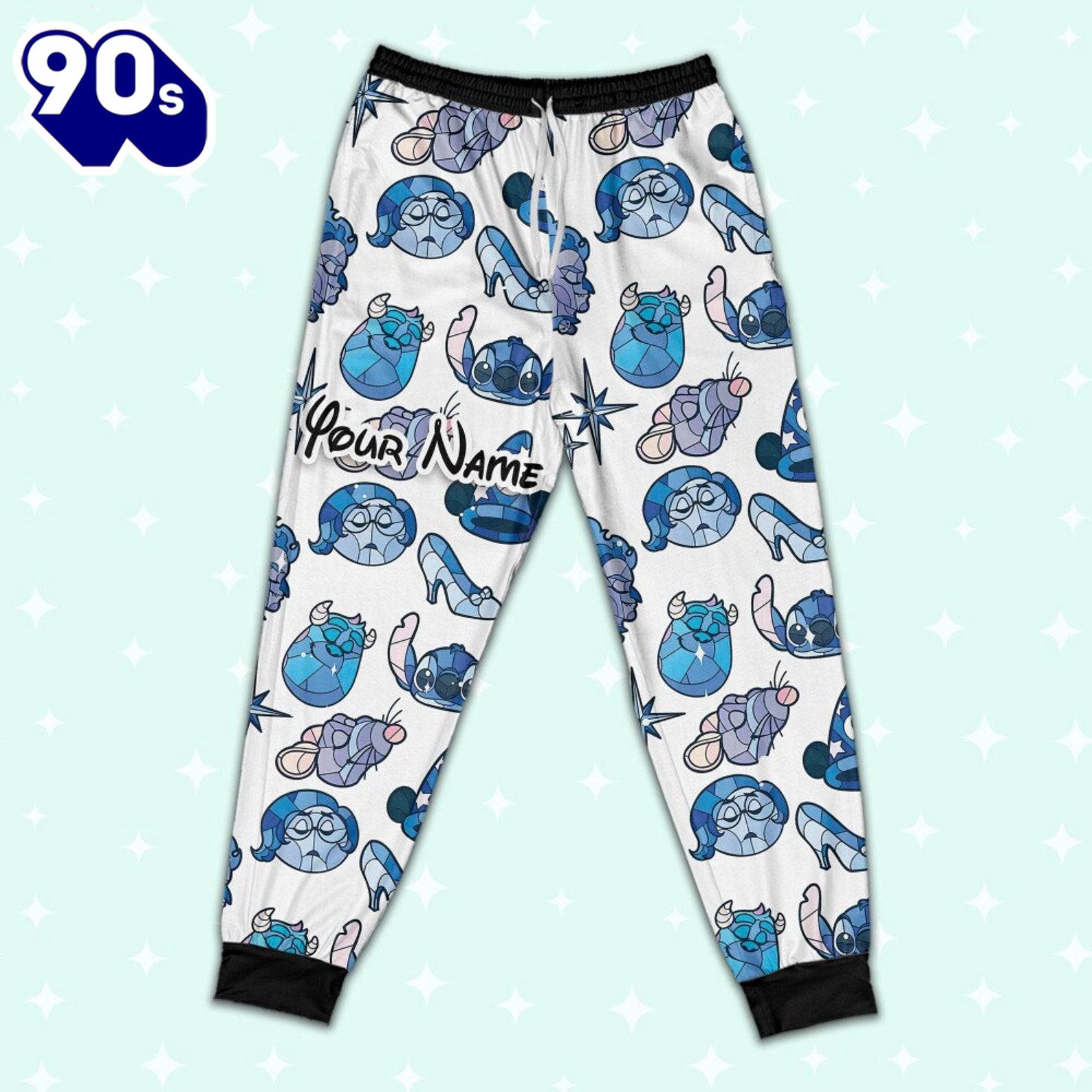 Custom Disney Magic Characters Blue Team Pajamas - Movie Cartoon Holiday Pajamas Custom Disney Magic Characters Blue Team Pajamas - Movie Cartoon Holiday Pajamas