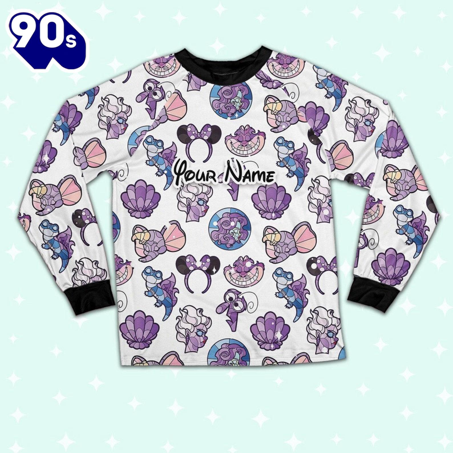 Custom Disney Magic Characters Purple Team Pajamas - Movie Cartoon Holiday Pajamas Custom Disney Magic Characters Purple Team Pajamas - Movie Cartoon Holiday Pajamas
