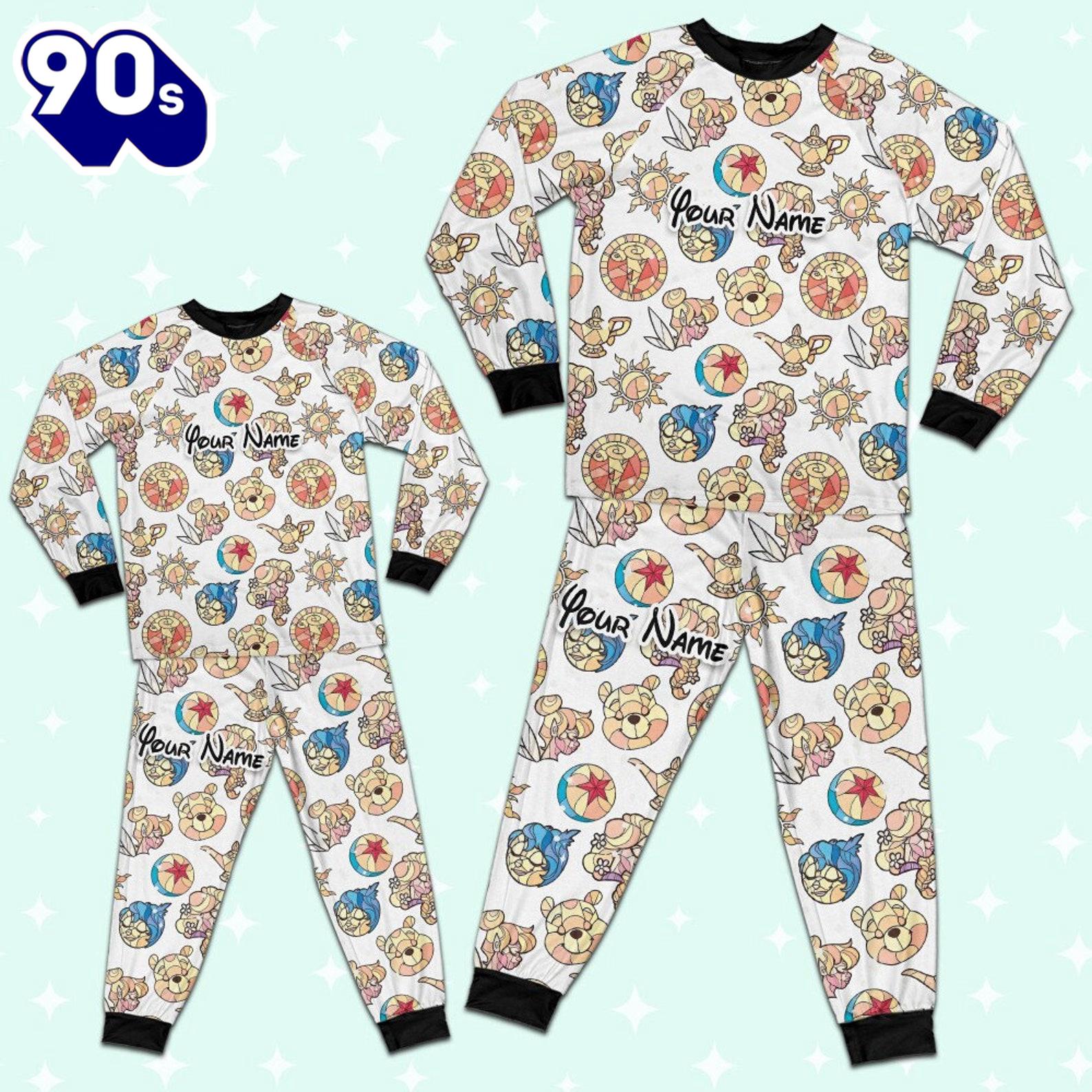 Custom Disney Magic Characters Yellow Team Pajamas - Movie Cartoon Holiday Pajamas Custom Disney Magic Characters Yellow Team Pajamas - Movie Cartoon Holiday Pajamas