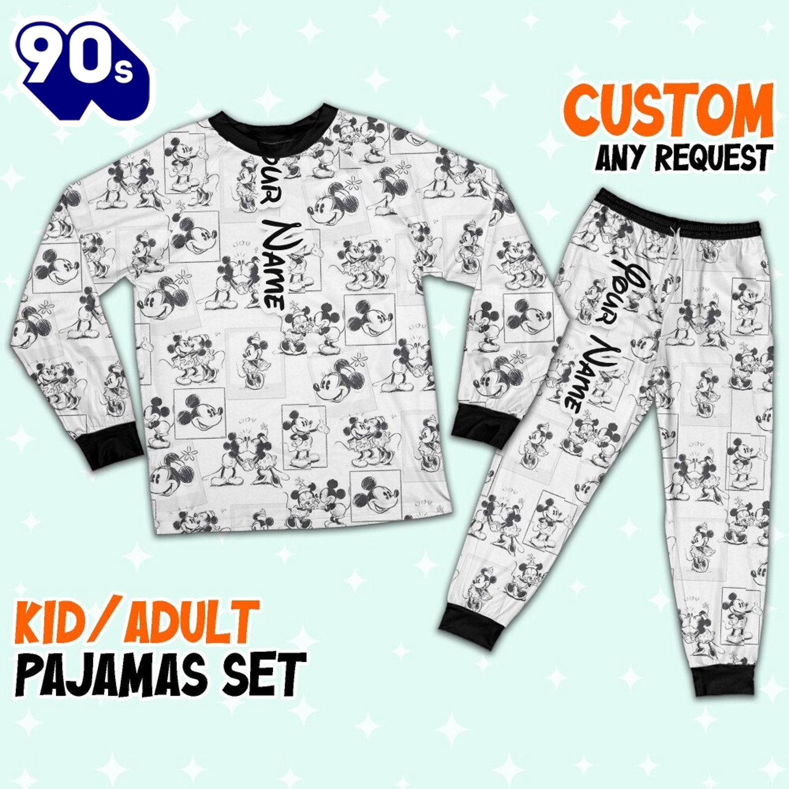Custom Disney Mickey and Minnie Love Pajamas Set - Movie Cartoon Holiday Pajamas Custom Disney Mickey and Minnie Love Pajamas Set - Movie Cartoon Holiday Pajamas