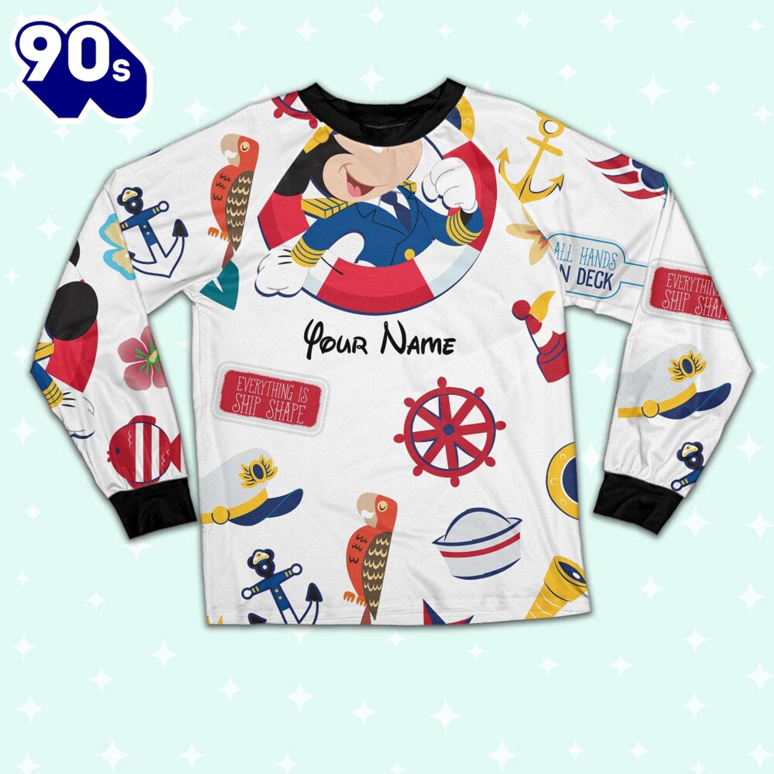 Custom Disney Mickey Cruise Trip Colorful Pajamas Set - Movie Cartoon Holiday Pajamas Custom Disney Mickey Cruise Trip Colorful Pajamas Set - Movie Cartoon Holiday Pajamas