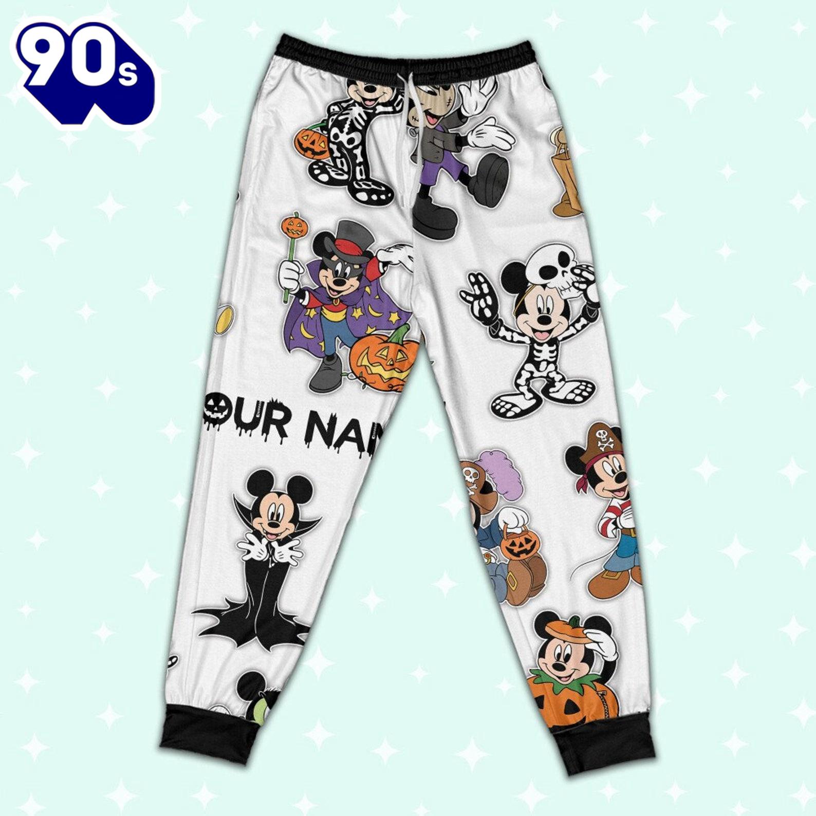 Custom Disney Mickey Halloween Cosplay Simple Pajamas Set - Movie Cartoon Holiday Pajamas Custom Disney Mickey Halloween Cosplay Simple Pajamas Set - Movie Cartoon Holiday Pajamas