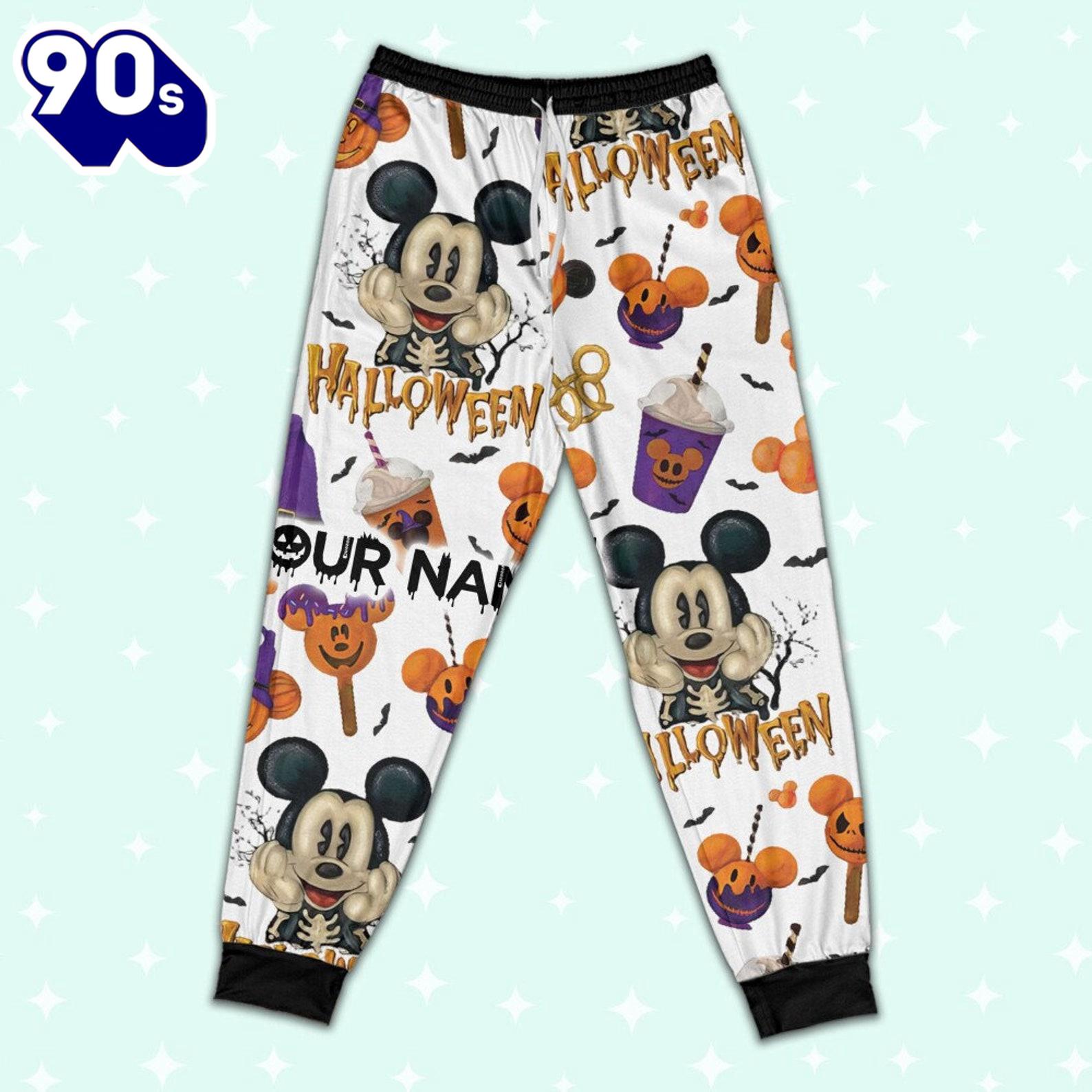 Custom Disney Mickey Halloween Pumpkin Simple Pajamas Set - Movie Cartoon Holiday Pajamas Custom Disney Mickey Halloween Pumpkin Simple Pajamas Set - Movie Cartoon Holiday Pajamas