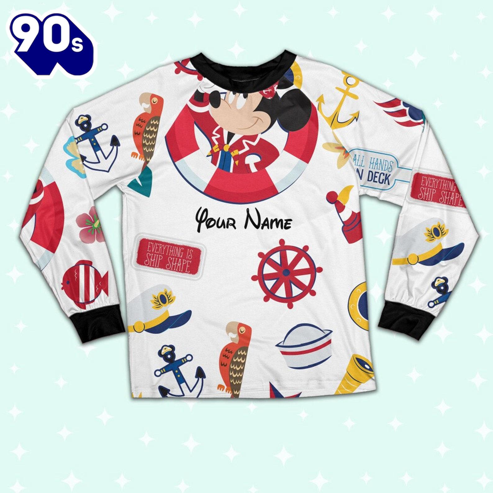 Custom Disney Minnie Cruise Trip Colorful Pajamas Set - Movie Cartoon Holiday Pajamas Custom Disney Minnie Cruise Trip Colorful Pajamas Set - Movie Cartoon Holiday Pajamas