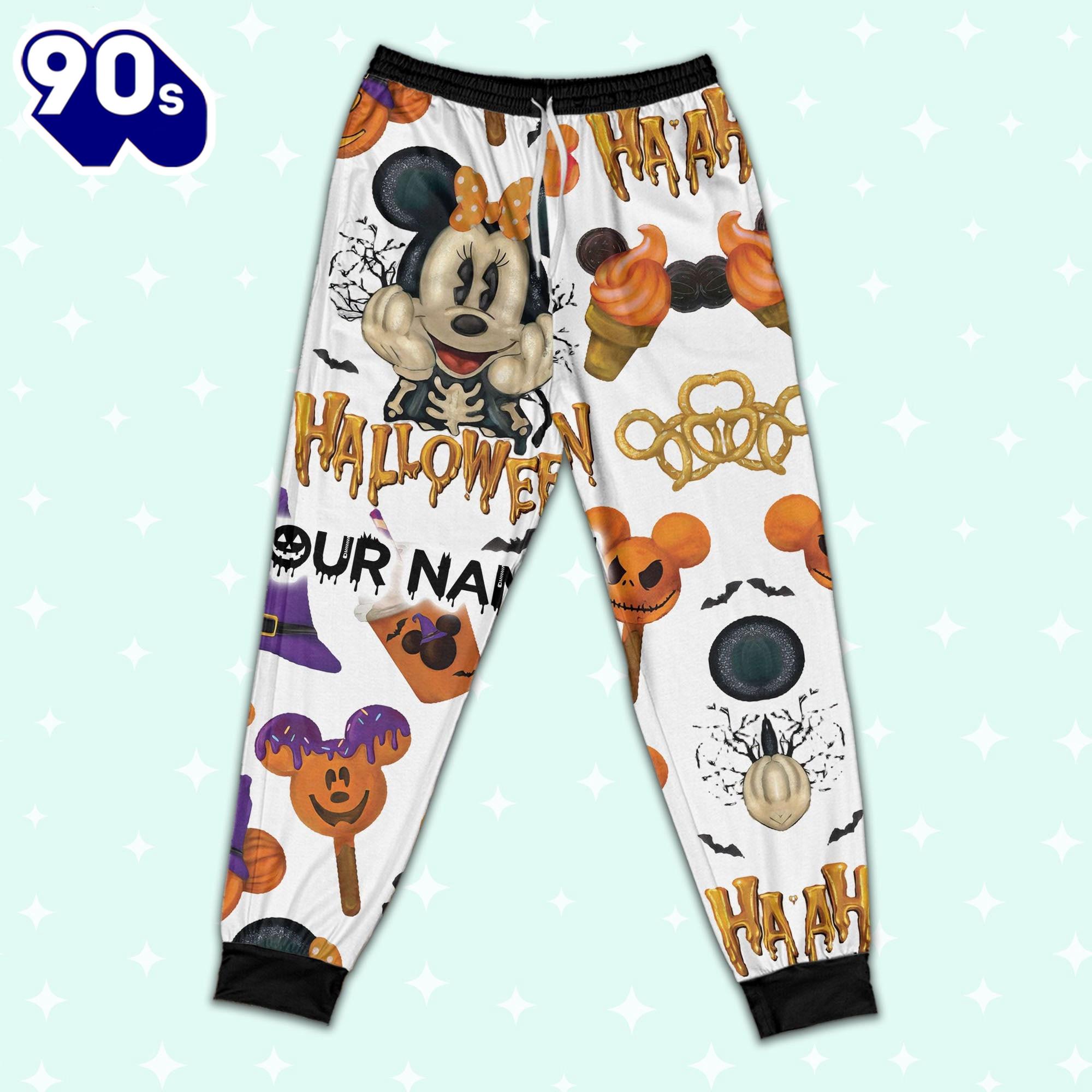 Custom Disney Minnie Halloween Pumpkin Simple Pajamas - Movie Cartoon Holiday Pajamas Custom Disney Minnie Halloween Pumpkin Simple Pajamas - Movie Cartoon Holiday Pajamas