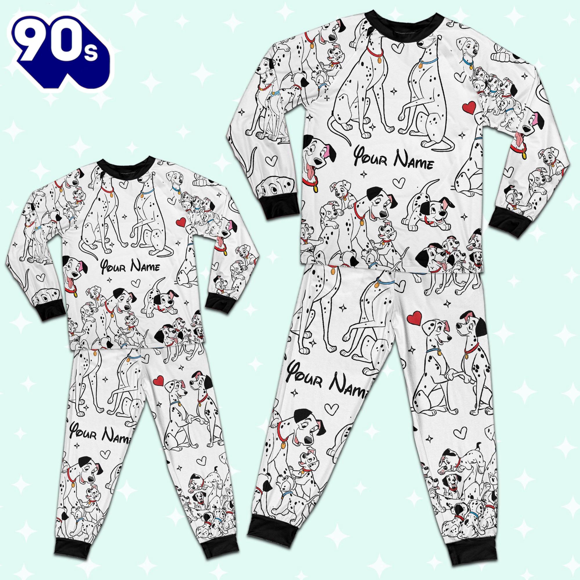 Custom Disney Mother and Father Day 101 Dalmatians Colorful Pajamas - Family Disneyland Matching Pajamas Set Custom Disney Mother and Father Day 101 Dalmatians Colorful Pajamas - Family Disneyland Matching Pajamas Set