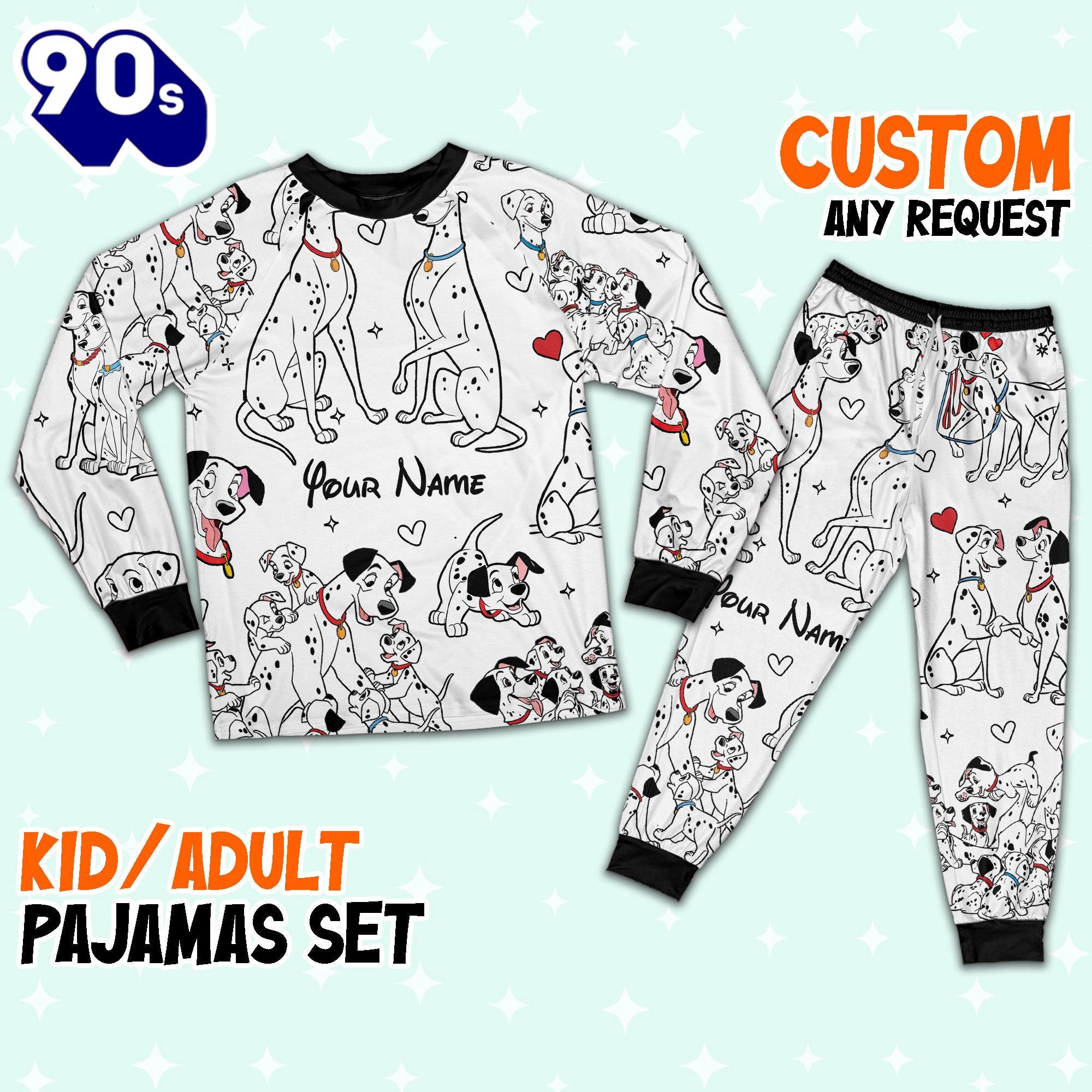 Custom Disney Mother and Father Day 101 Dalmatians Colorful Pajamas - Family Disneyland Matching Pajamas Set Custom Disney Mother and Father Day 101 Dalmatians Colorful Pajamas - Family Disneyland Matching Pajamas Set