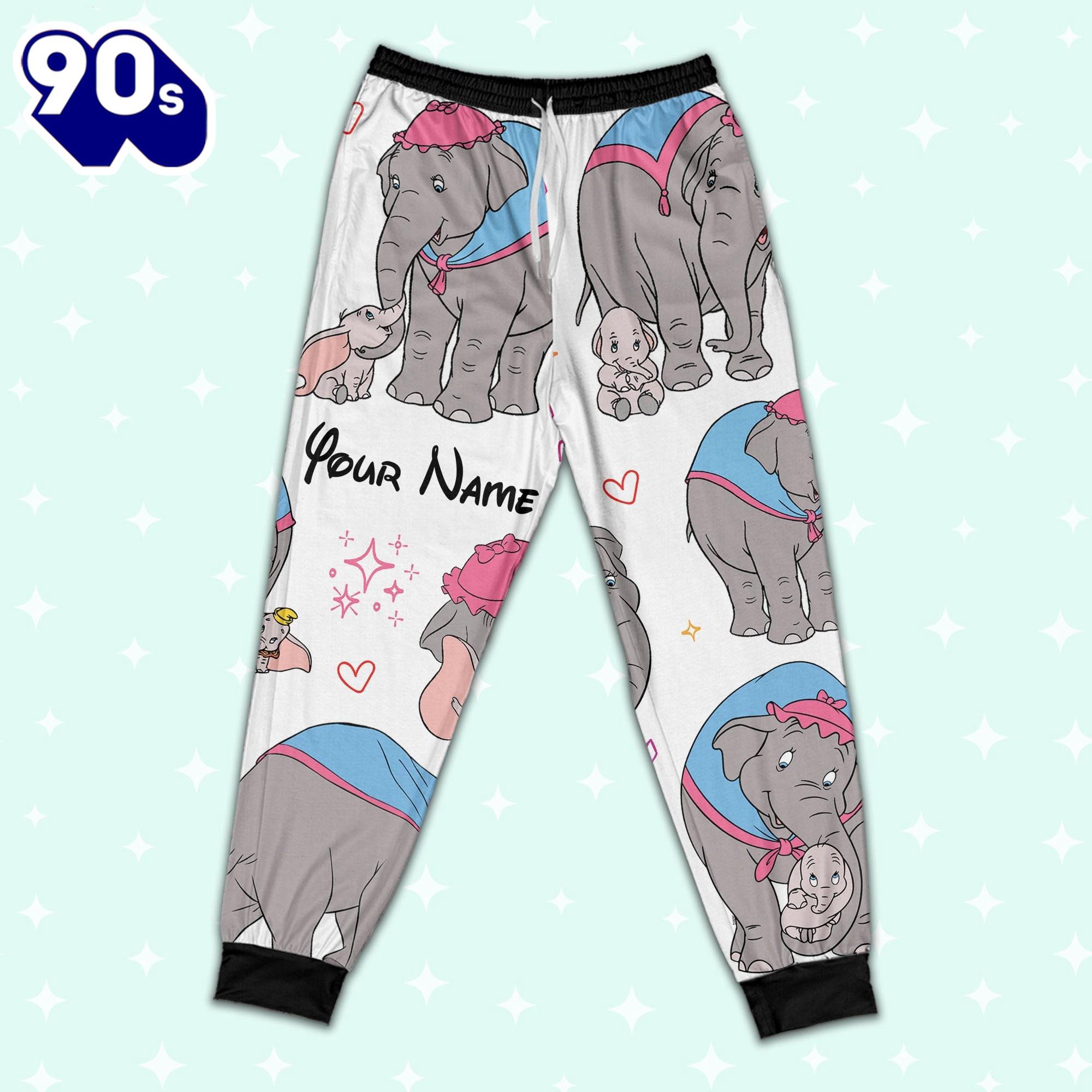 Custom Disney Mother Day Dumbo and Jumbo Colorful Pajamas - Movie Cartoon Holiday Pajamas Custom Disney Mother Day Dumbo and Jumbo Colorful Pajamas - Movie Cartoon Holiday Pajamas