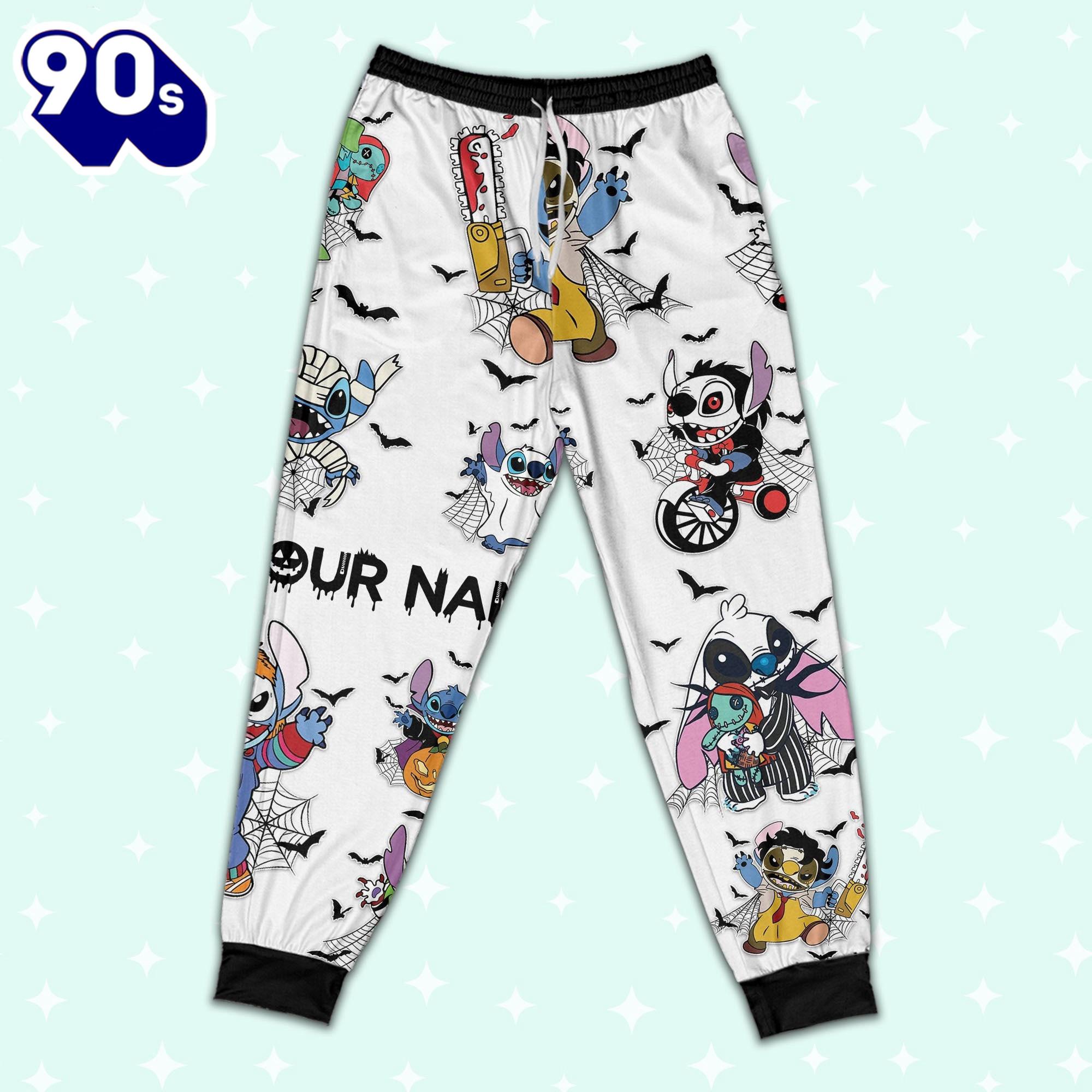Custom Disney Stitch Ultimate Nightmare Colorful Simple Pajamas - Movie Cartoon Holiday Pajamas Custom Disney Stitch Ultimate Nightmare Colorful Simple Pajamas - Movie Cartoon Holiday Pajamas