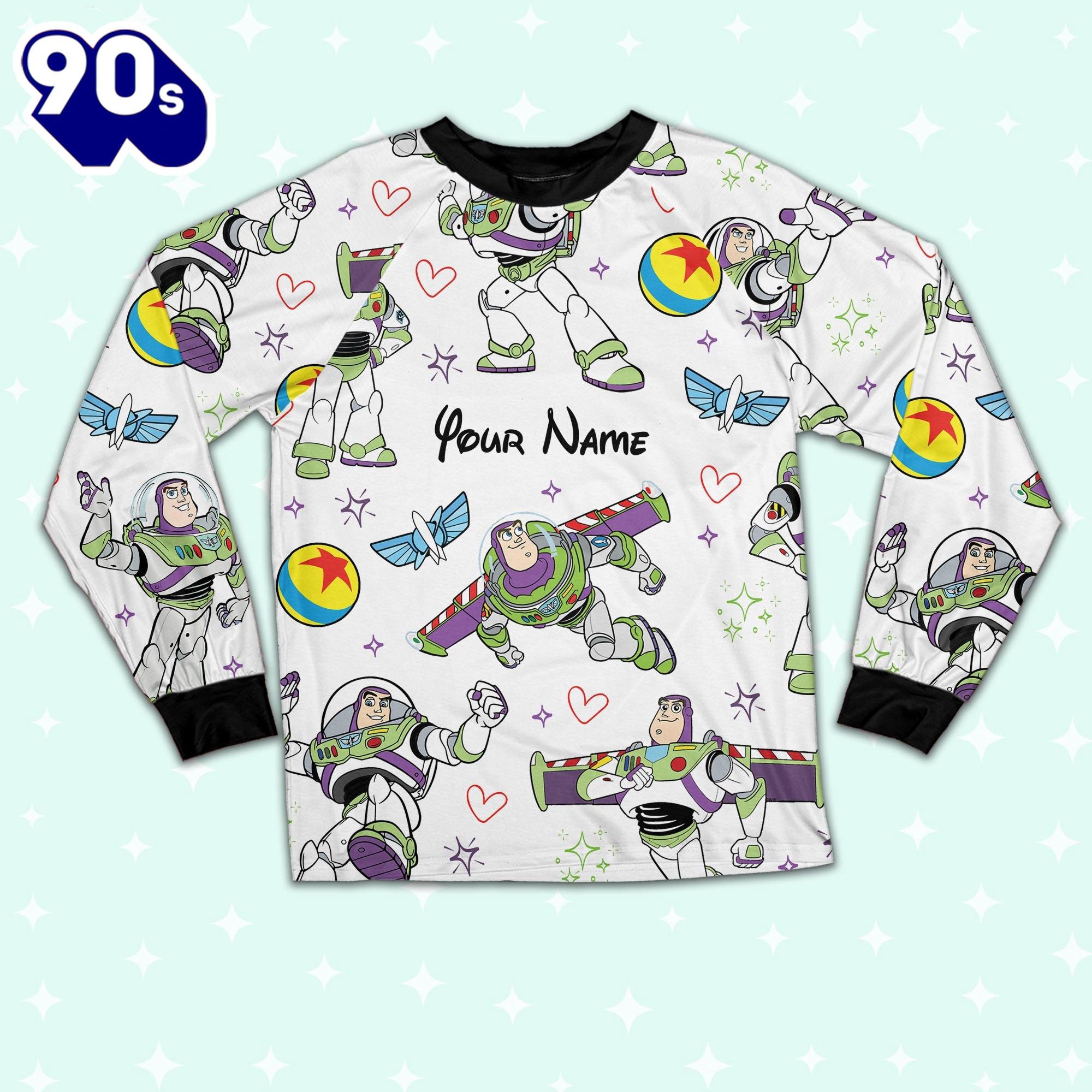 Custom Disney Toy Story Buzz Lightyear Colorful Pajamas - Family Disneyland Matching Pajamas Set Custom Disney Toy Story Buzz Lightyear Colorful Pajamas - Family Disneyland Matching Pajamas Set
