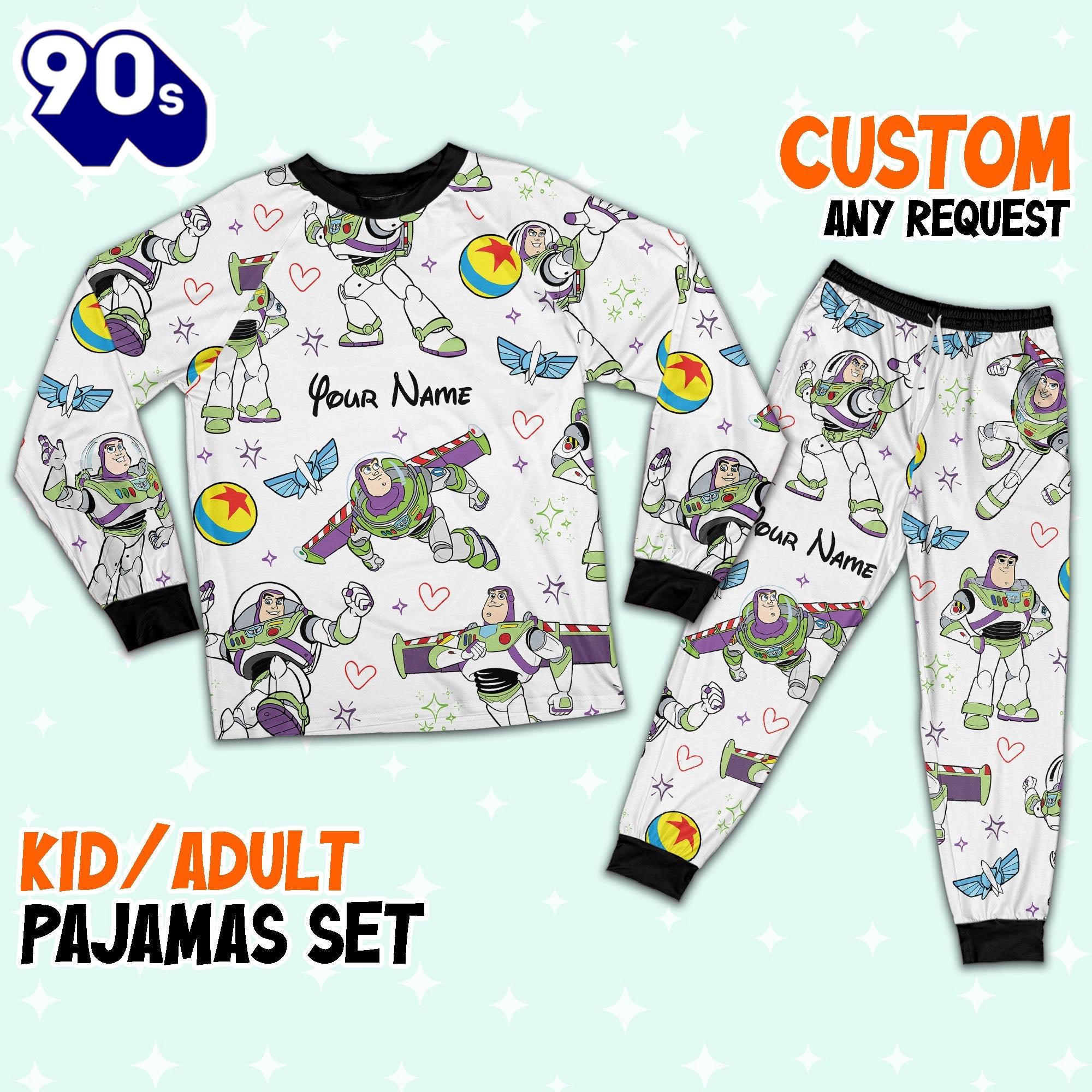 Custom Disney Toy Story Buzz Lightyear Colorful Pajamas - Family Disneyland Matching Pajamas Set Custom Disney Toy Story Buzz Lightyear Colorful Pajamas - Family Disneyland Matching Pajamas Set