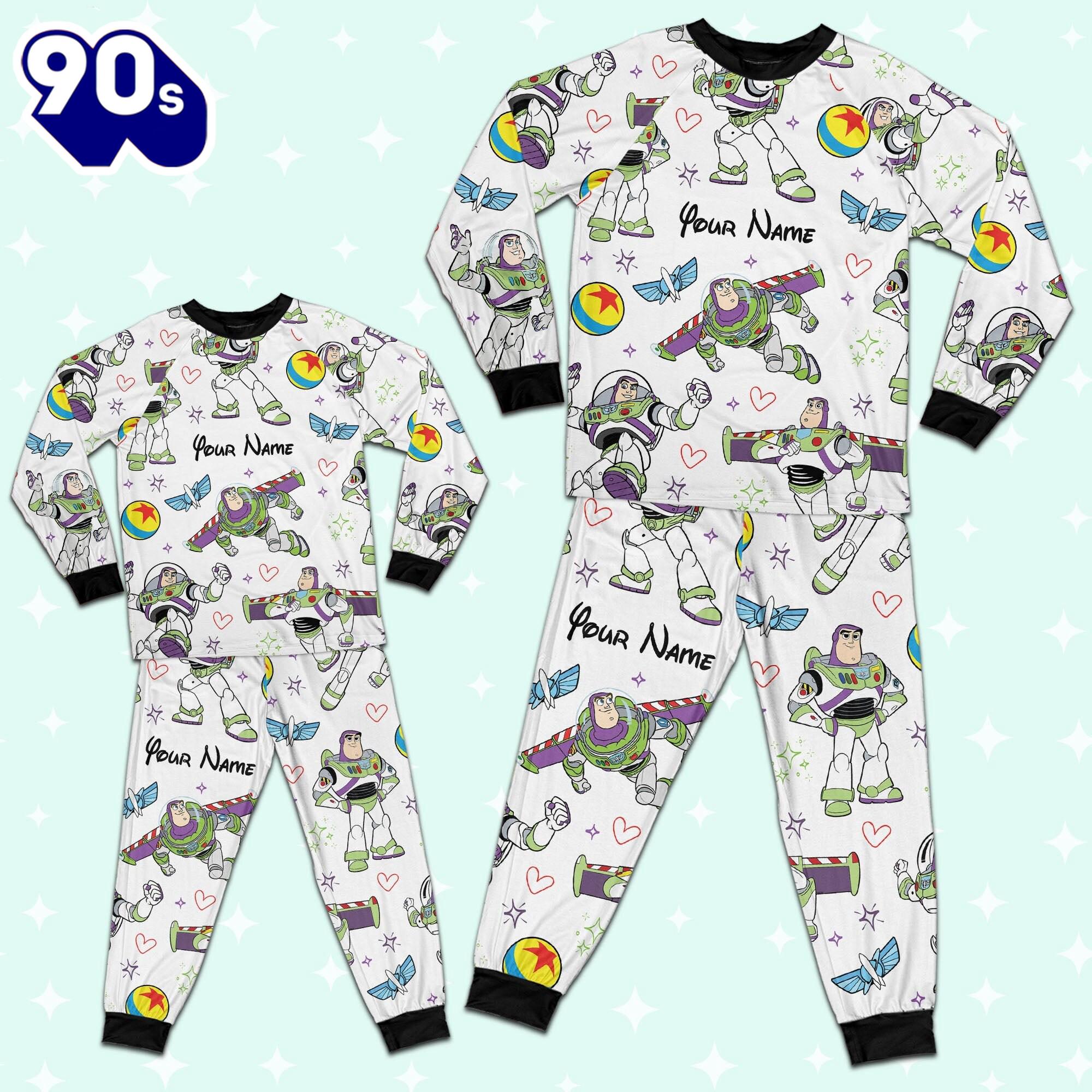 Custom Disney Toy Story Buzz Lightyear Colorful Pajamas - Family Disneyland Matching Pajamas Set Custom Disney Toy Story Buzz Lightyear Colorful Pajamas - Family Disneyland Matching Pajamas Set