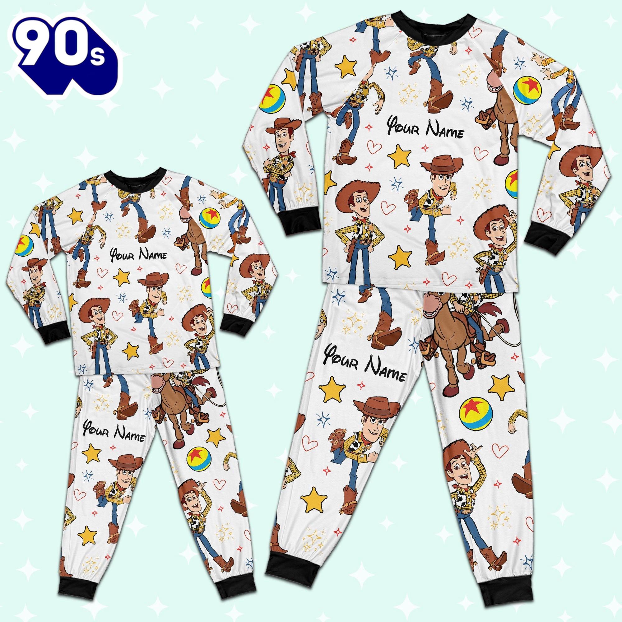 Custom Disney Toy Story Woody Colorful Pajamas - Family Disneyland Matching Pajamas Set Custom Disney Toy Story Woody Colorful Pajamas - Family Disneyland Matching Pajamas Set