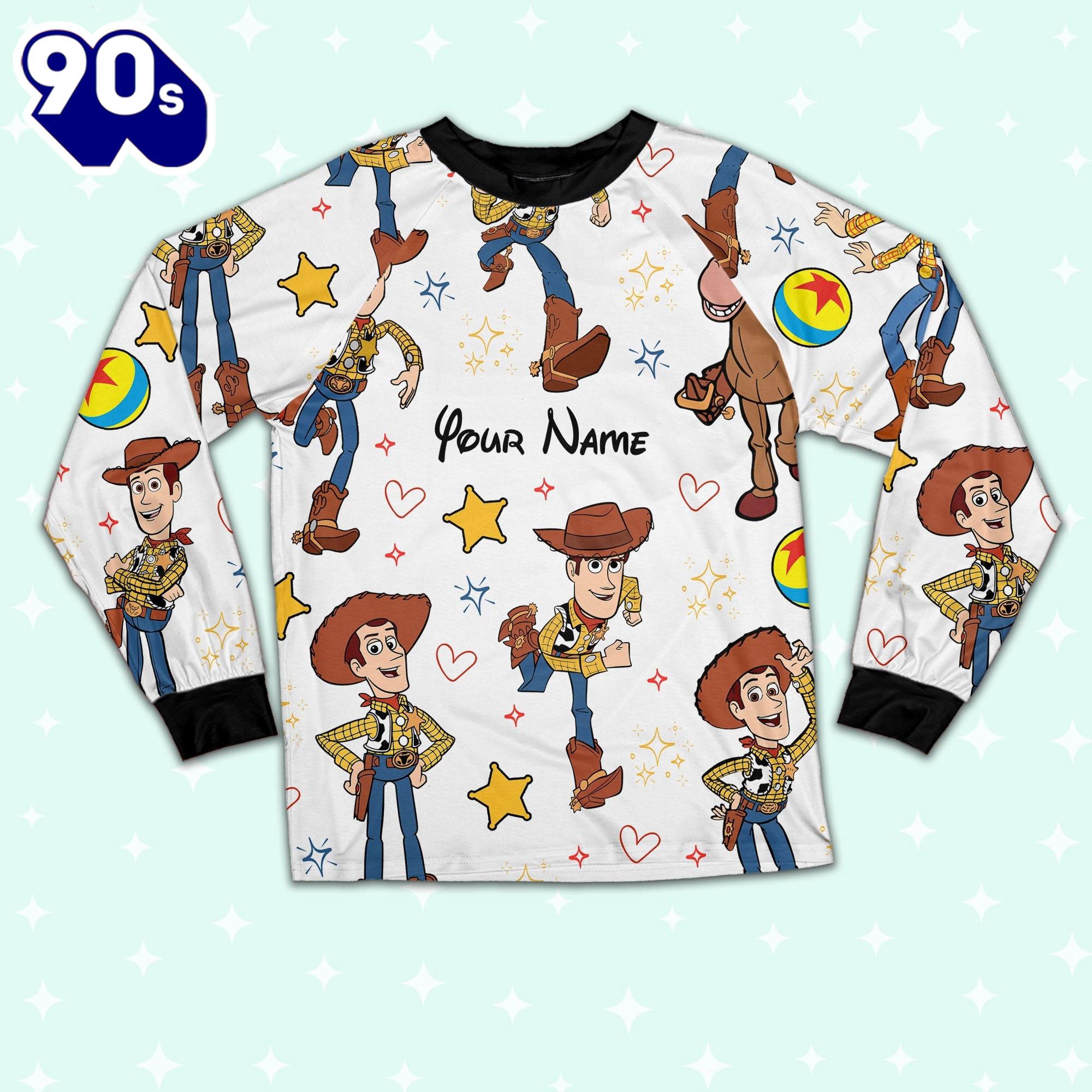 Custom Disney Toy Story Woody Colorful Pajamas - Family Disneyland Matching Pajamas Set Custom Disney Toy Story Woody Colorful Pajamas - Family Disneyland Matching Pajamas Set