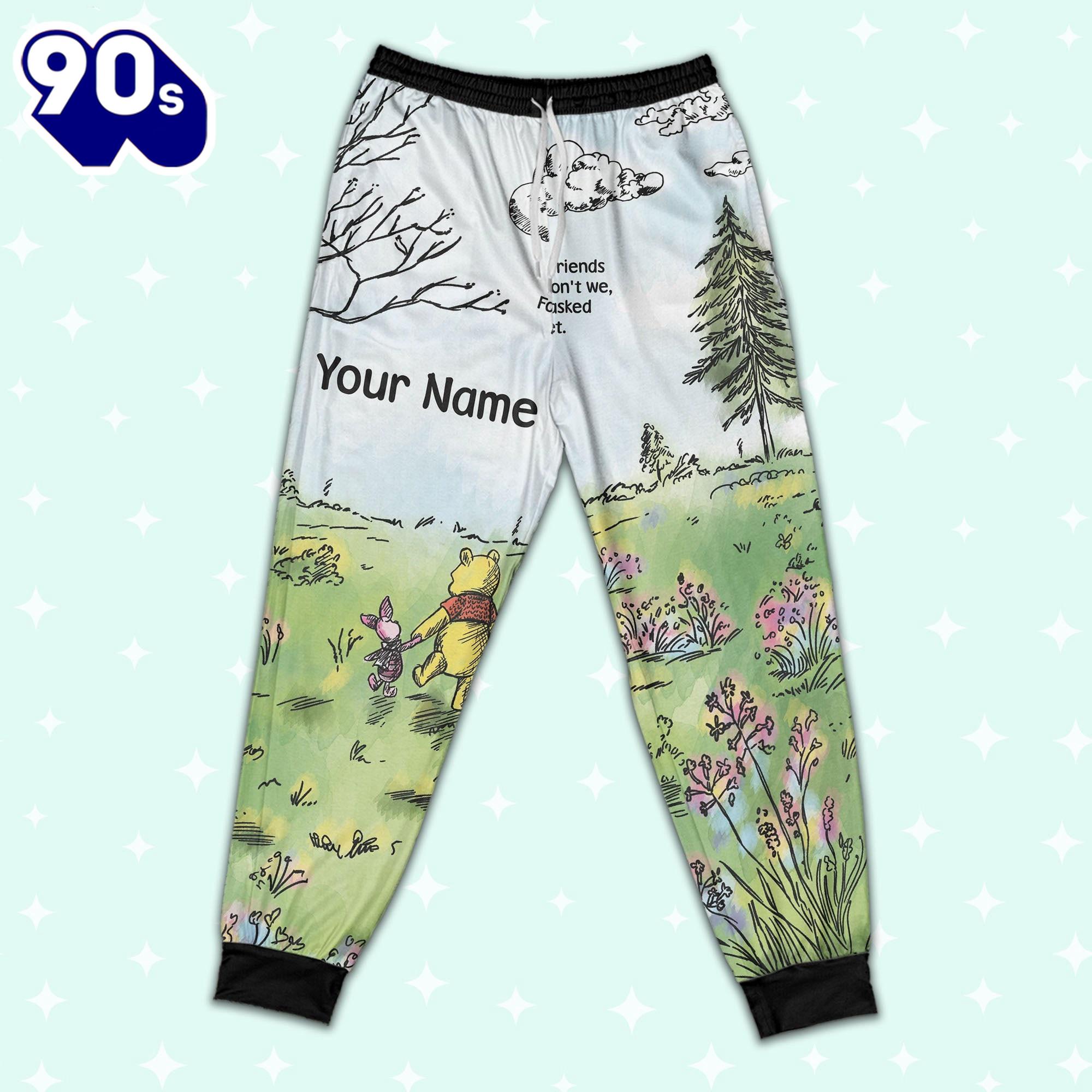 Custom Disney Winnie the Pooh Artwork Colorful Pajamas - Movie Cartoon Holiday Pajamas Custom Disney Winnie the Pooh Artwork Colorful Pajamas - Movie Cartoon Holiday Pajamas