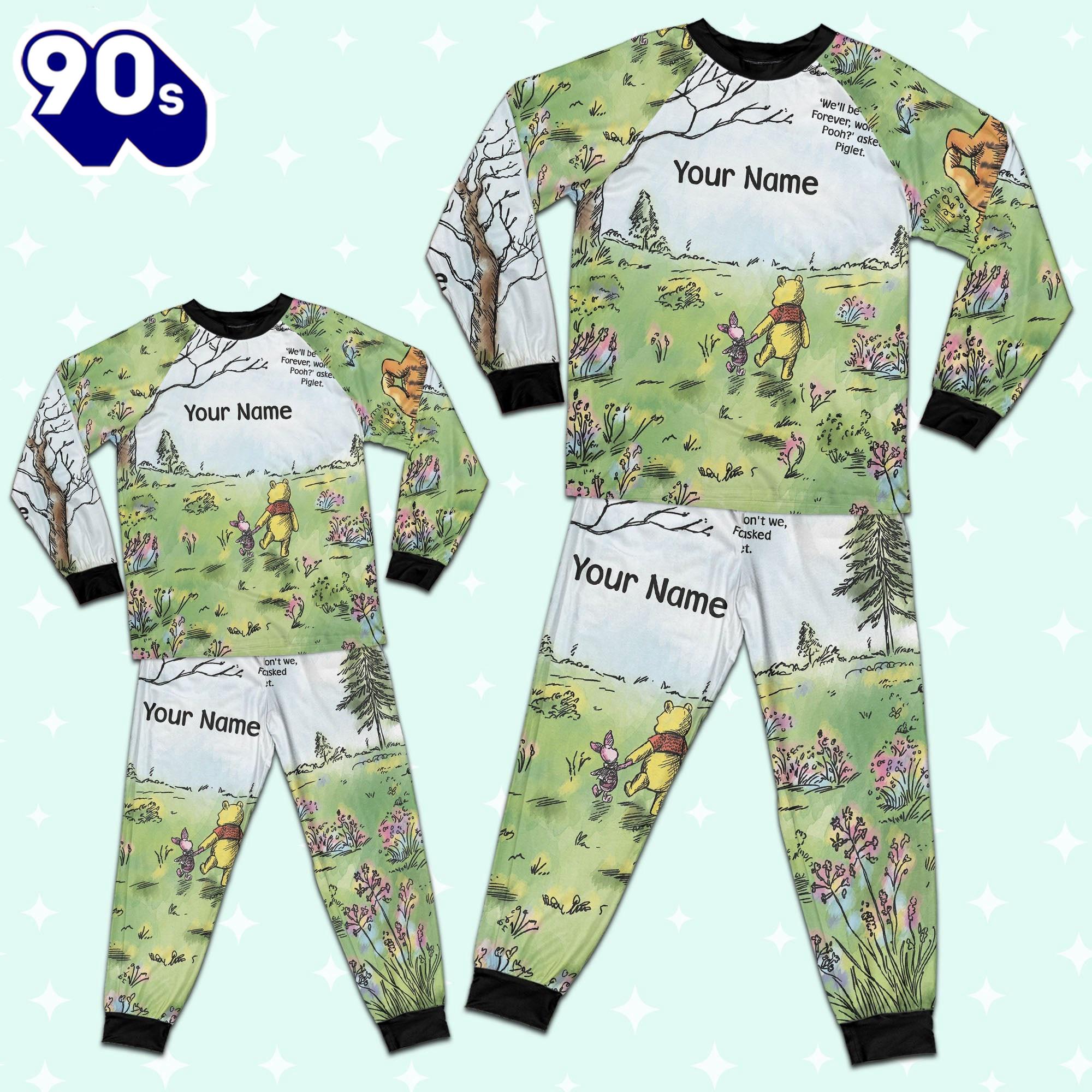 Custom Disney Winnie the Pooh Artwork Colorful Pajamas - Movie Cartoon Holiday Pajamas Custom Disney Winnie the Pooh Artwork Colorful Pajamas - Movie Cartoon Holiday Pajamas