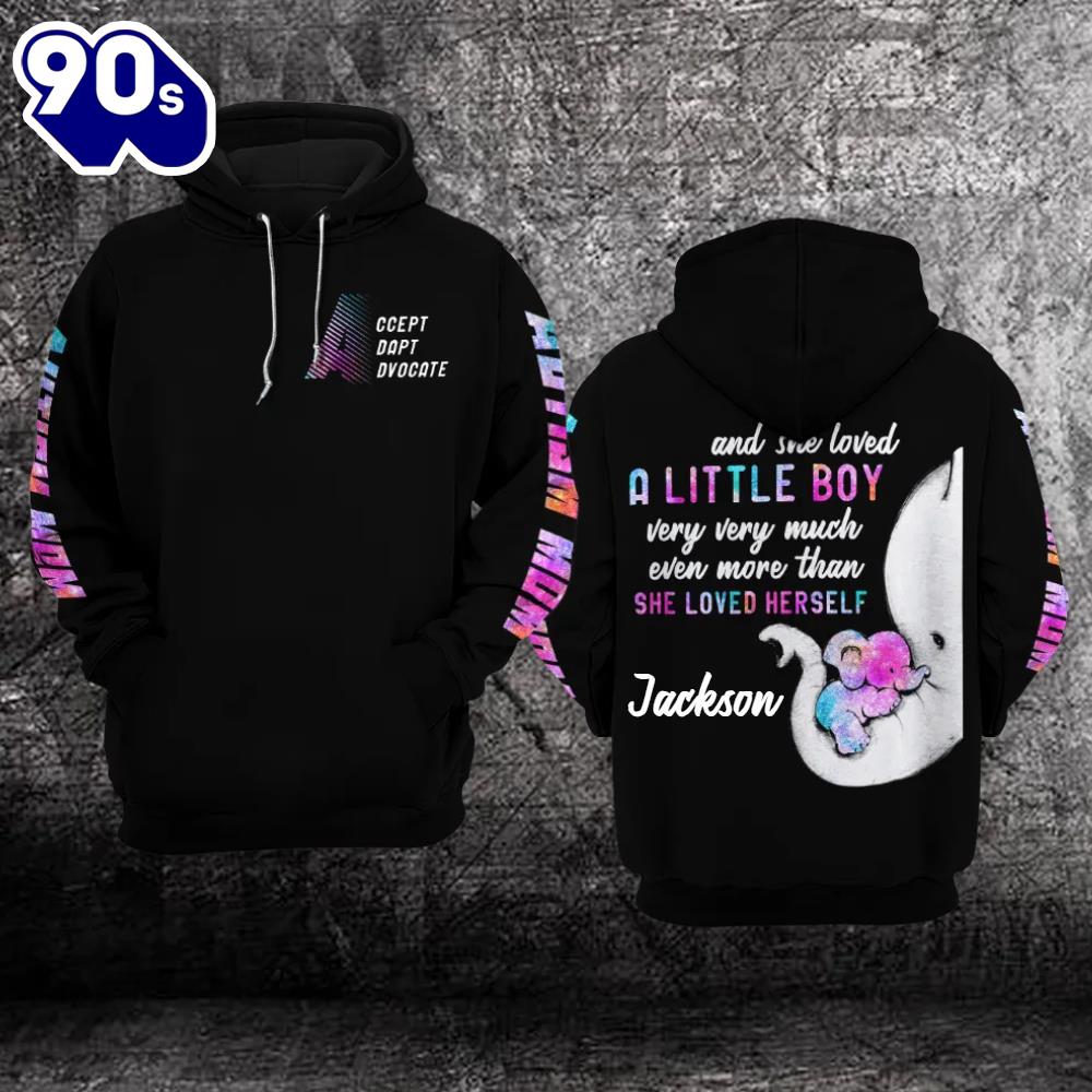 Custom Elephant Autism Awareness Hoodie 3D accept adapt advocate Gift Christmas Custom Elephant Autism Awareness Hoodie 3D accept adapt advocate Gift Christmas