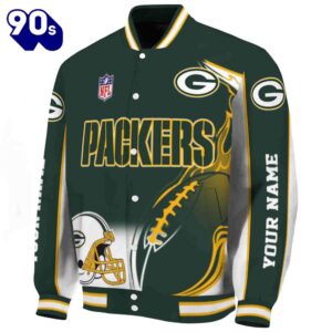 Custom Green Bay Packers Flaming…